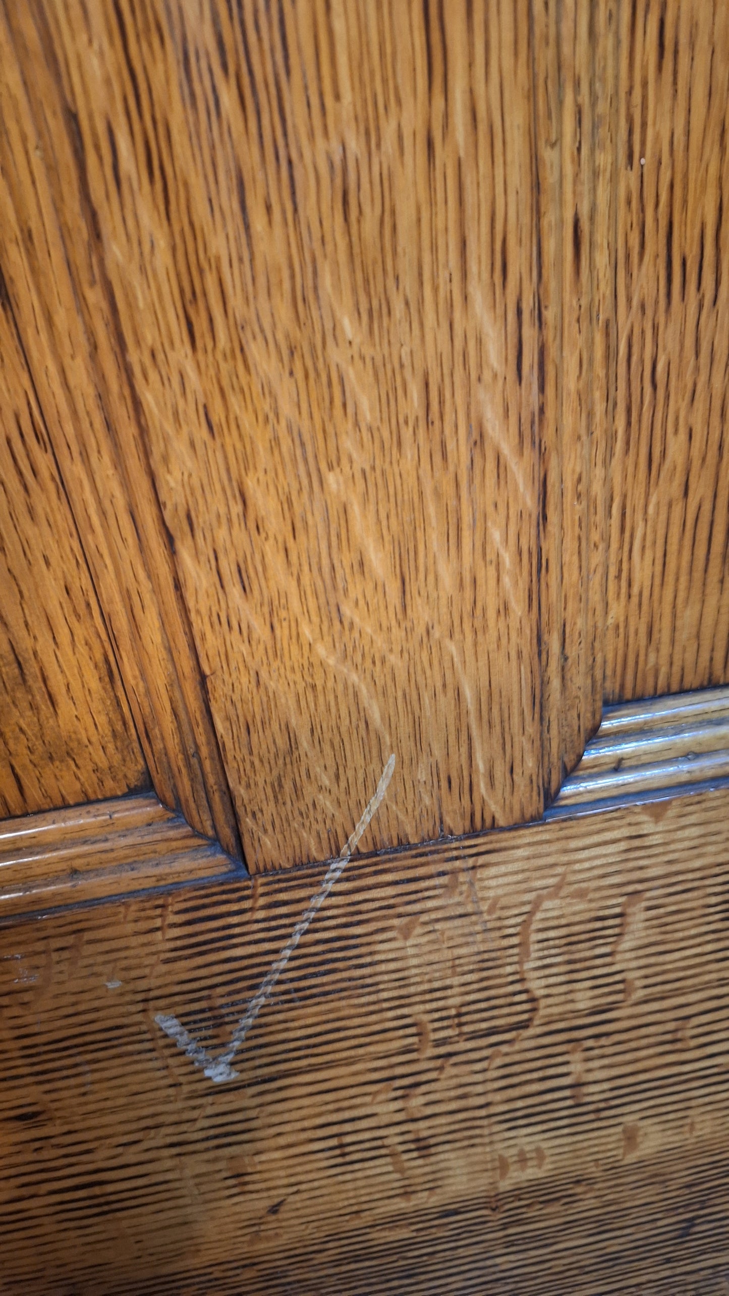 Victorian Era Oak and Stained Glass Entry Door, 38" Antique Front Door