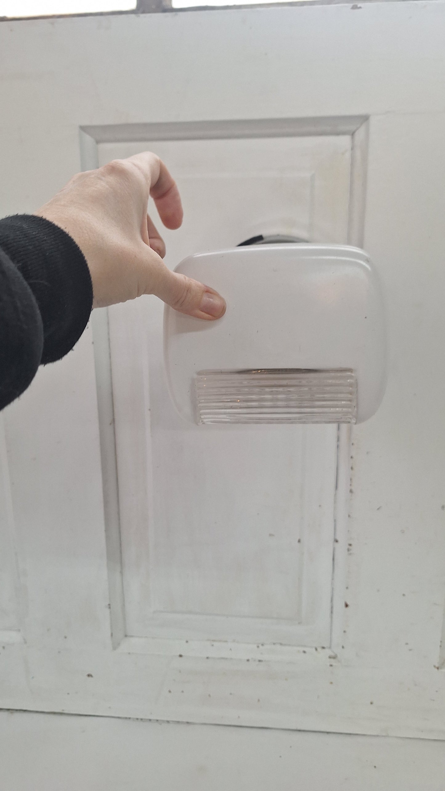 Two Tone Vintage Sconce, Small White and Clear Wall Light