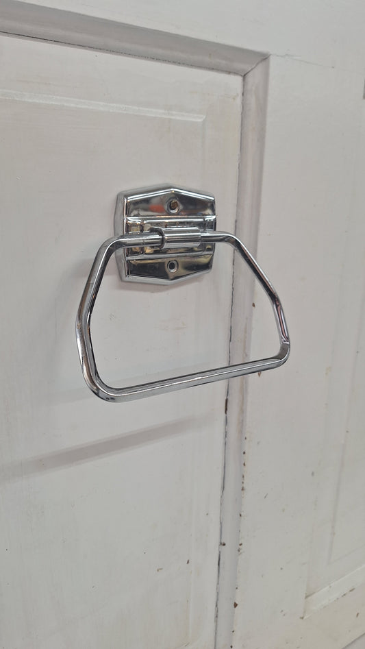 Vintage Fairfield Autoyre Hand Towel Ring, Chrome Towel Rack