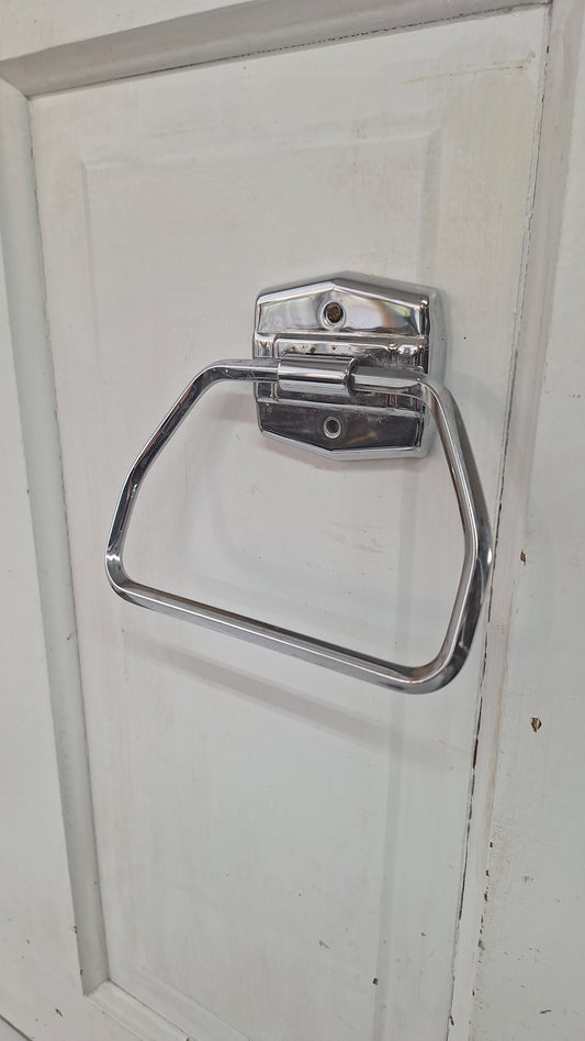Vintage Fairfield Autoyre Hand Towel Ring, Chrome Towel Rack