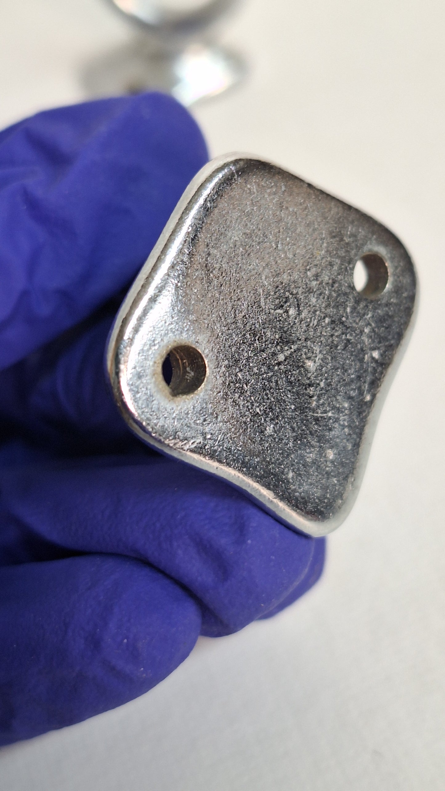 Two Small Silver Wall Hooks, Vintage Chrome or Nickel Hooks