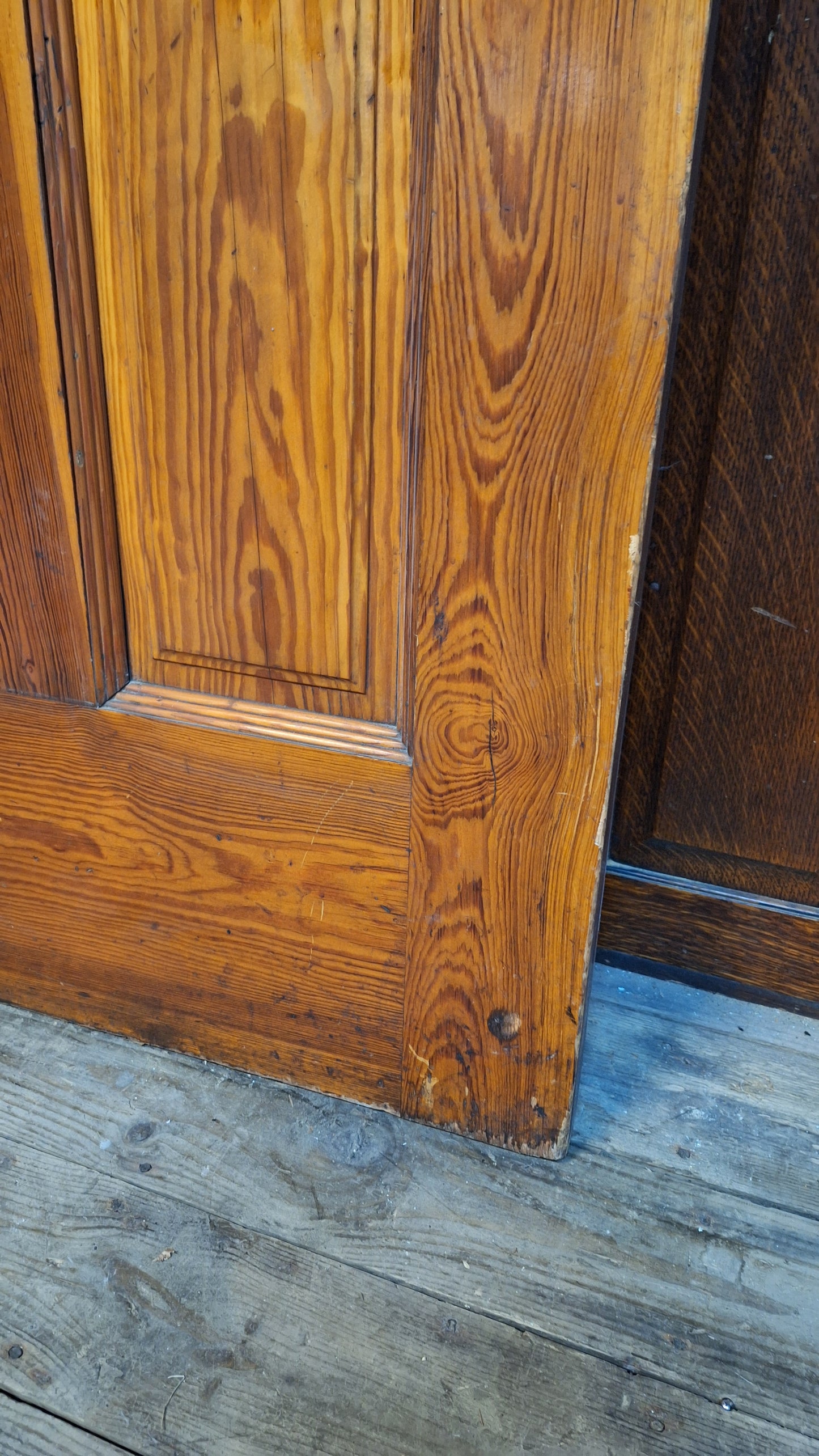 Victorian Frosted Cut Glass Door, Antique Eastlake Interior Door