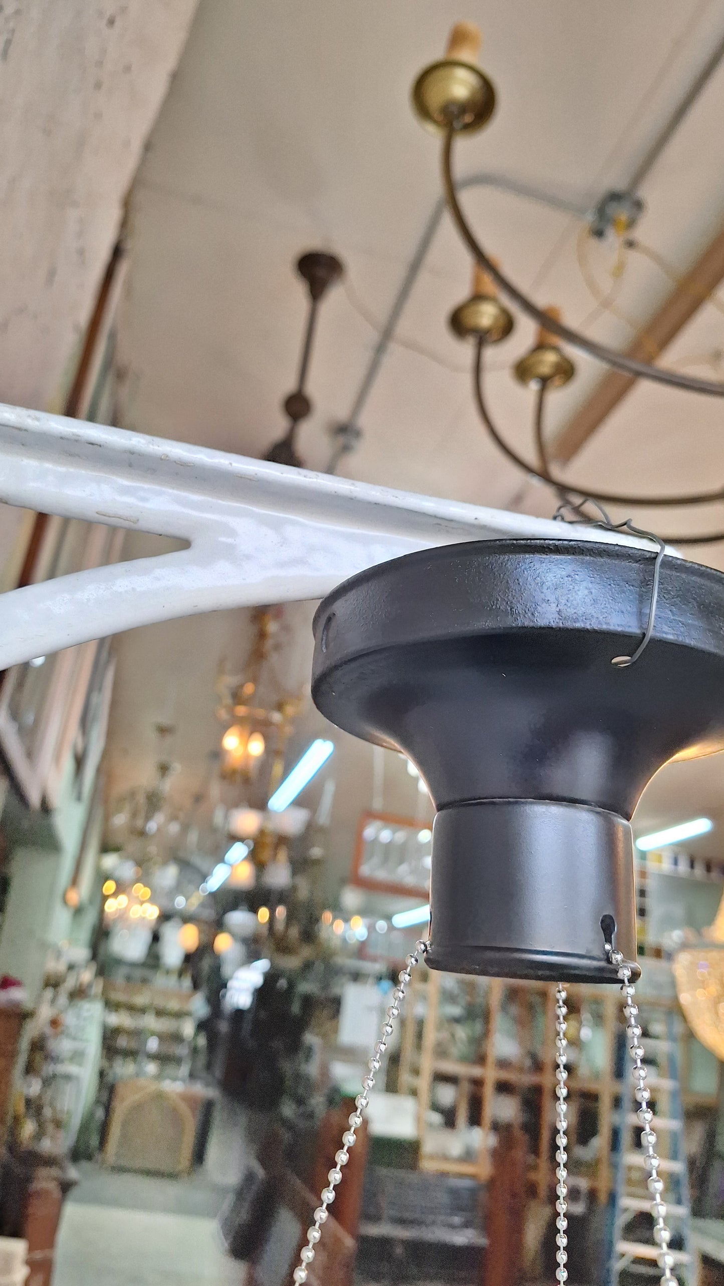 Vintage Glass Bowl Light: Deco Three-Chain Semi-Flush Mount