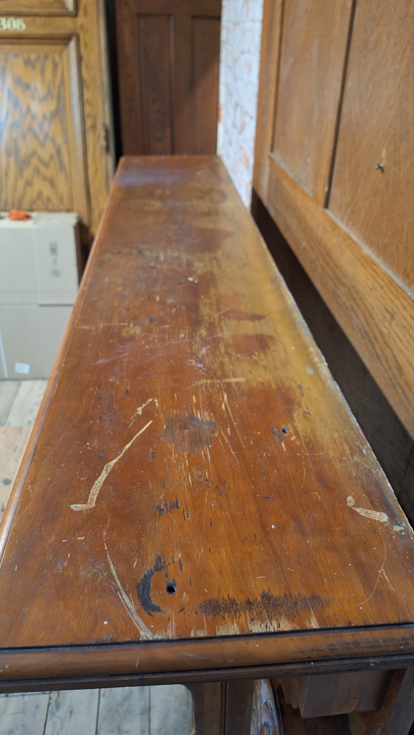 Carved Wood Antique Mantle, Victorian Era Fireplace Surround