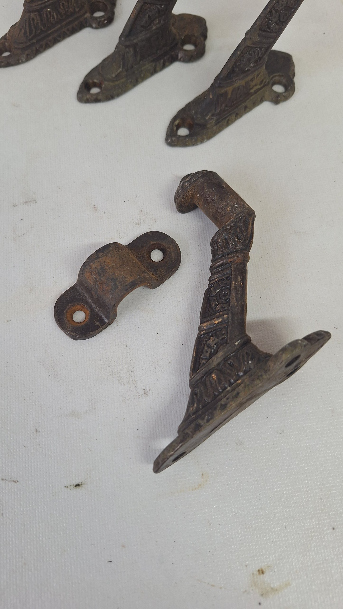 Antique Stair Hand Rail Brackets, Staircase Railing Iron Brackets