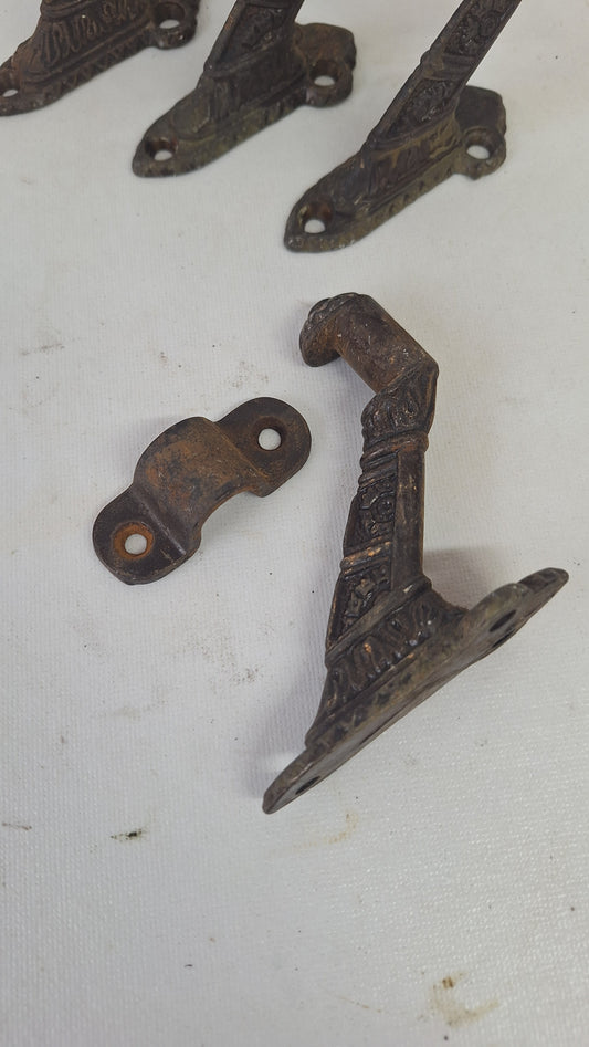 Antique Stair Hand Rail Brackets, Staircase Railing Iron Brackets