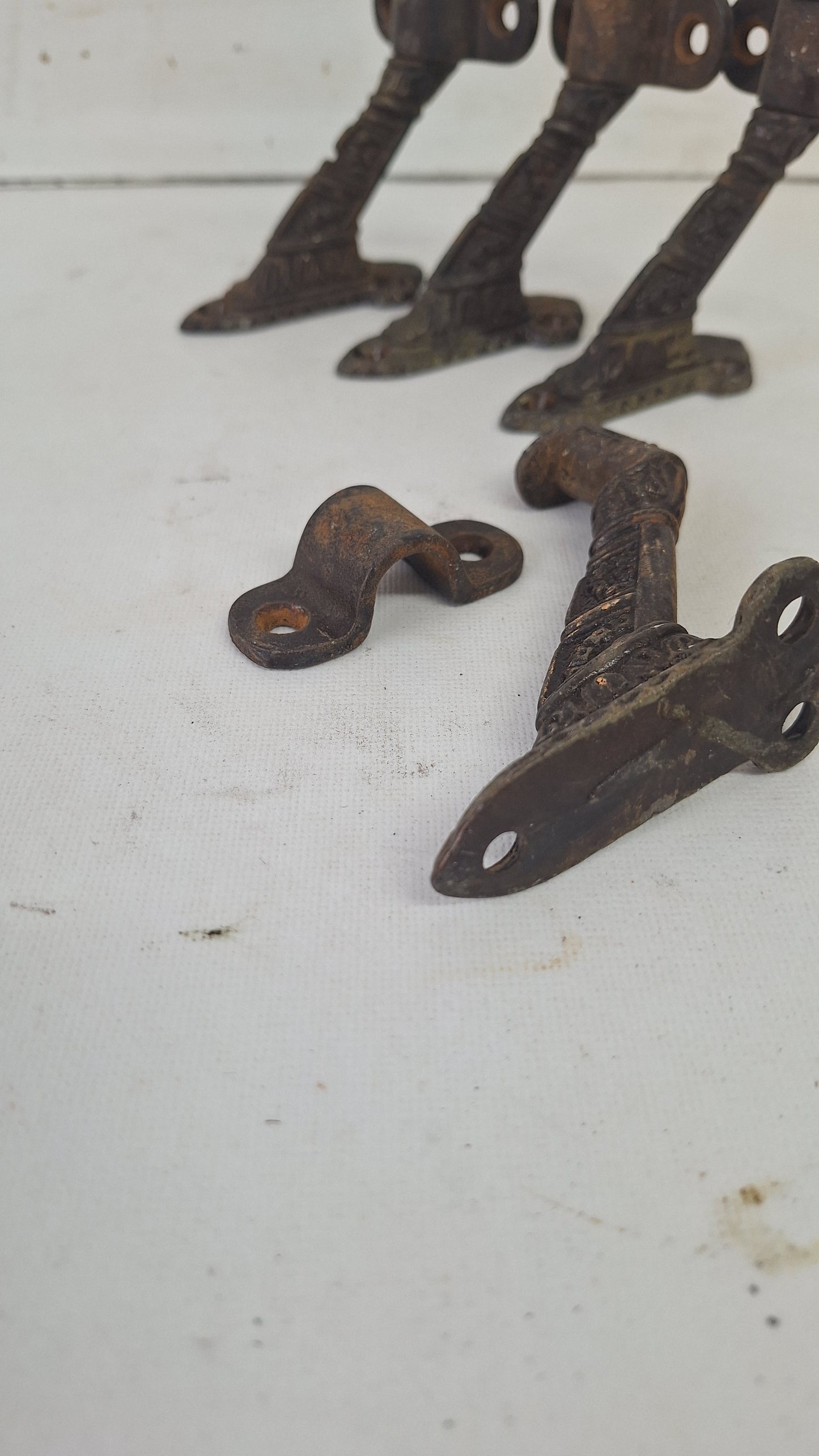Antique Stair Hand Rail Brackets, Staircase Railing Iron Brackets