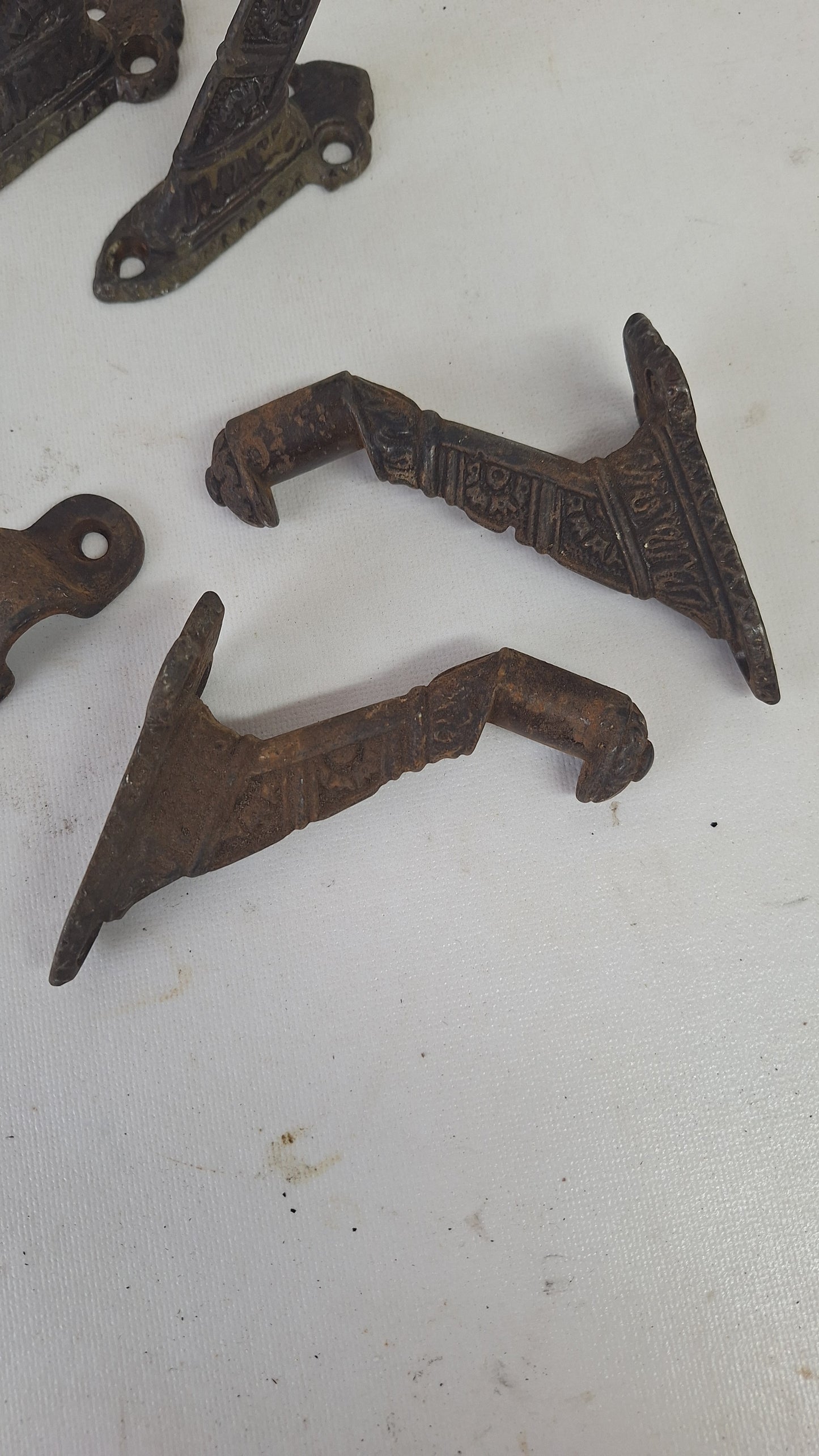 Antique Stair Hand Rail Brackets, Staircase Railing Iron Brackets