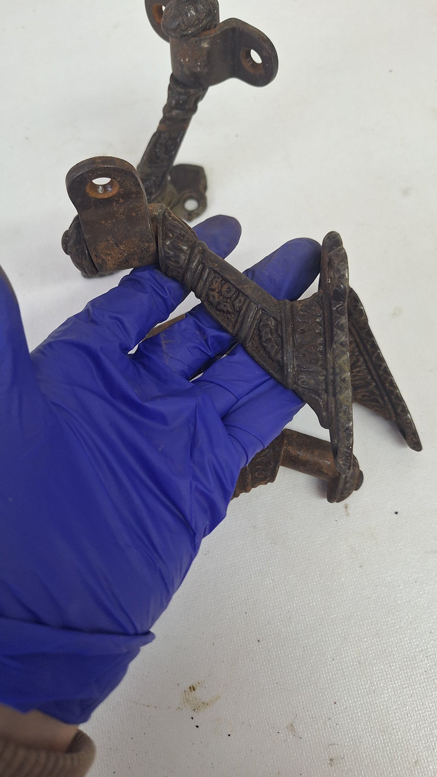 Antique Stair Hand Rail Brackets, Staircase Railing Iron Brackets