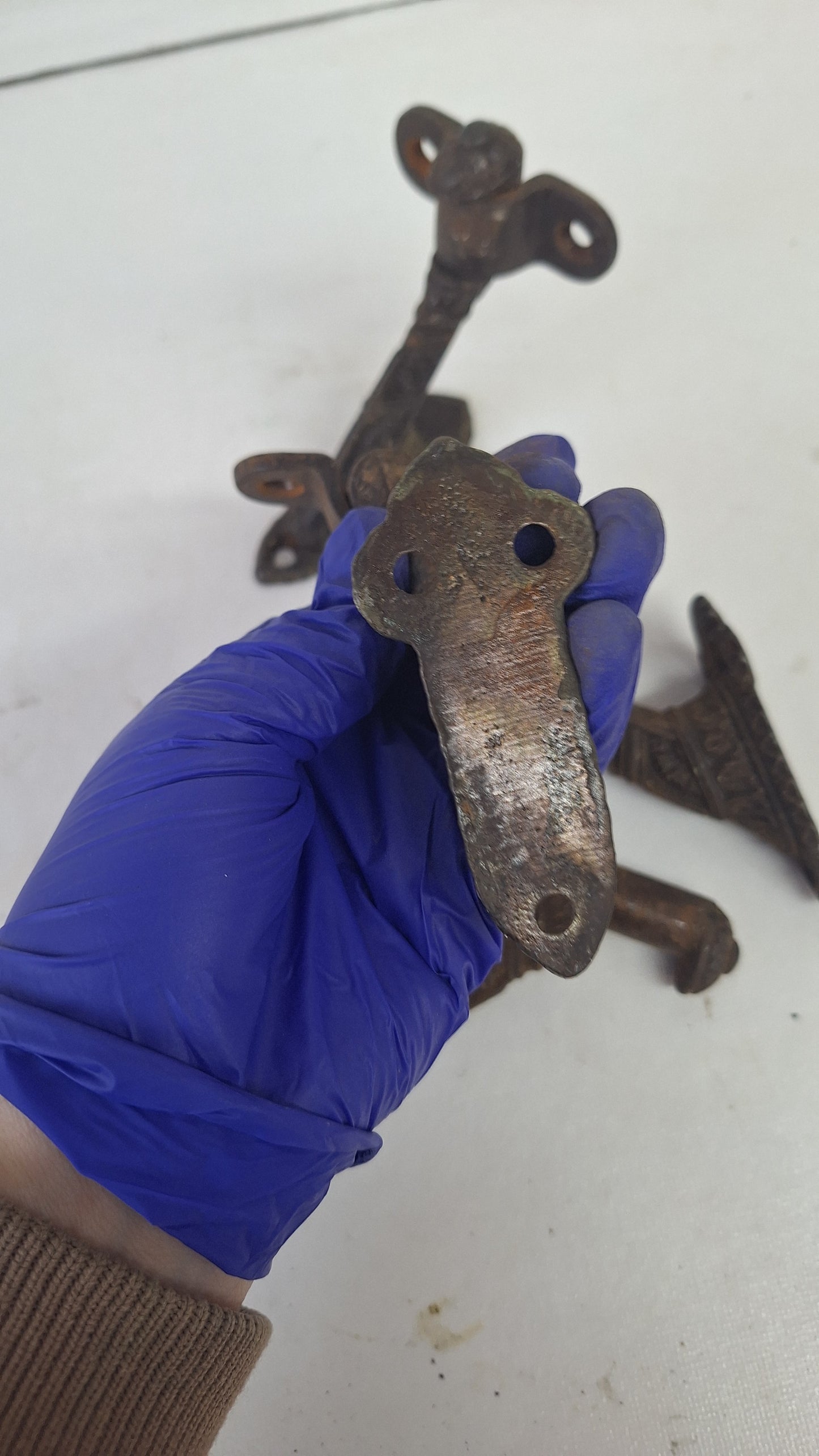 Antique Stair Hand Rail Brackets, Staircase Railing Iron Brackets