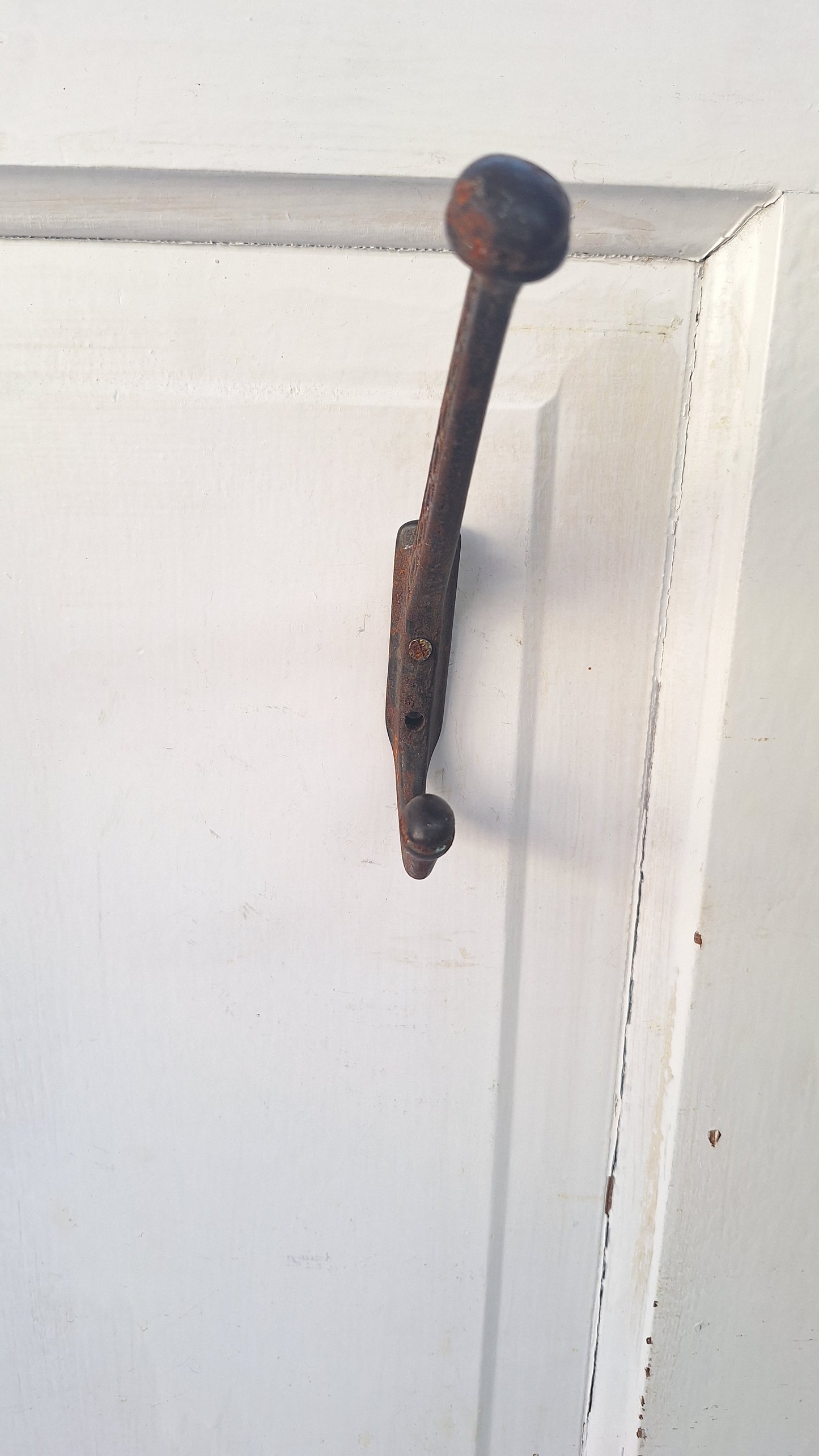 Large Wall Hook with Decorative Patterns, Antique Iron Hook