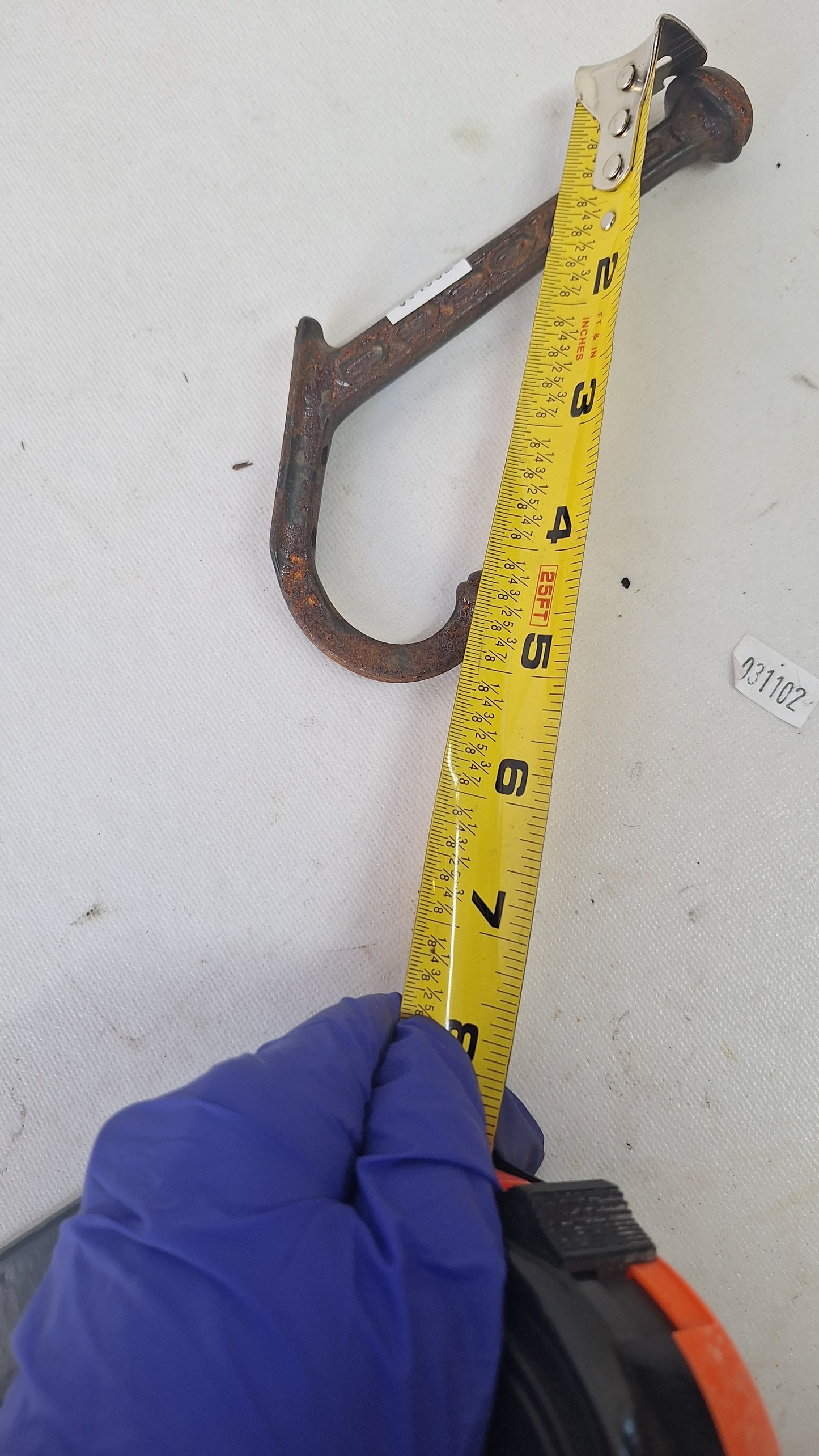 Large Wall Hook with Decorative Patterns, Antique Iron Hook