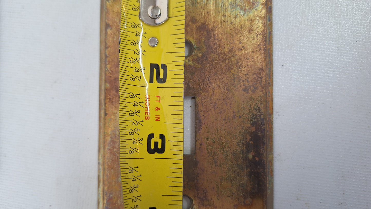 One Vintage Stamped Brass Switch Plate Cover