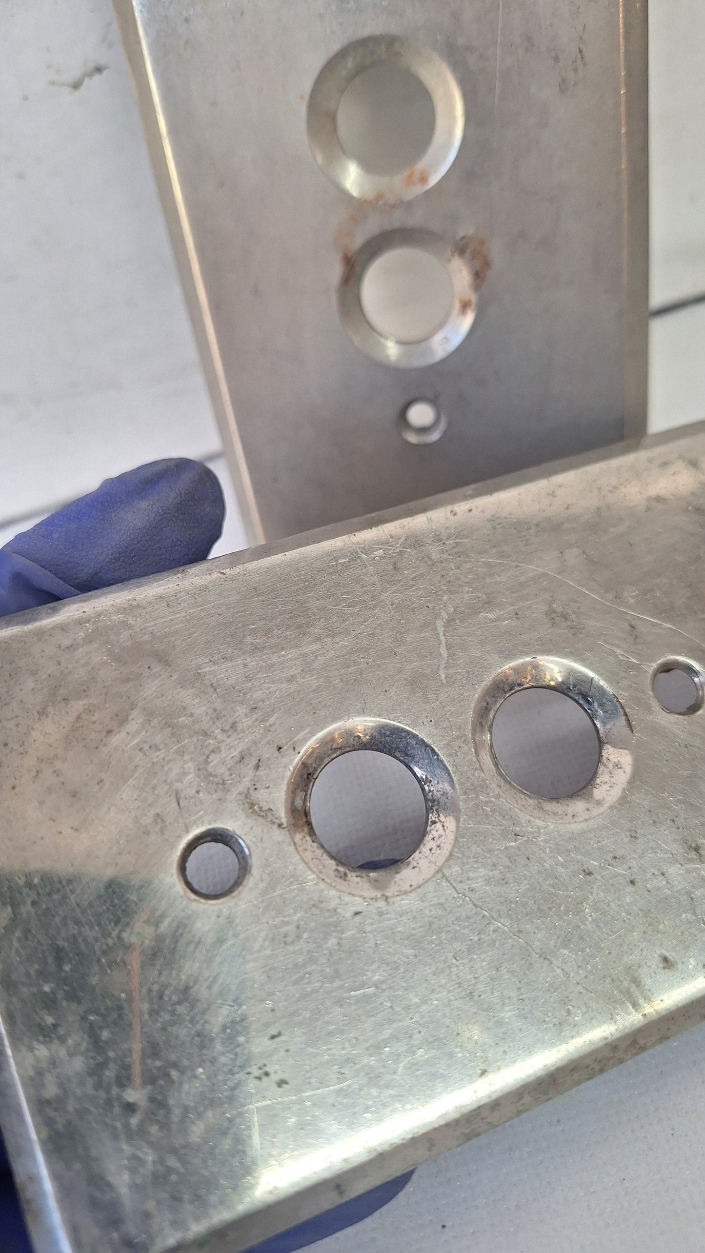 Vintage Nickel Plated, Cast Brass Push Button Switch Plate Cover