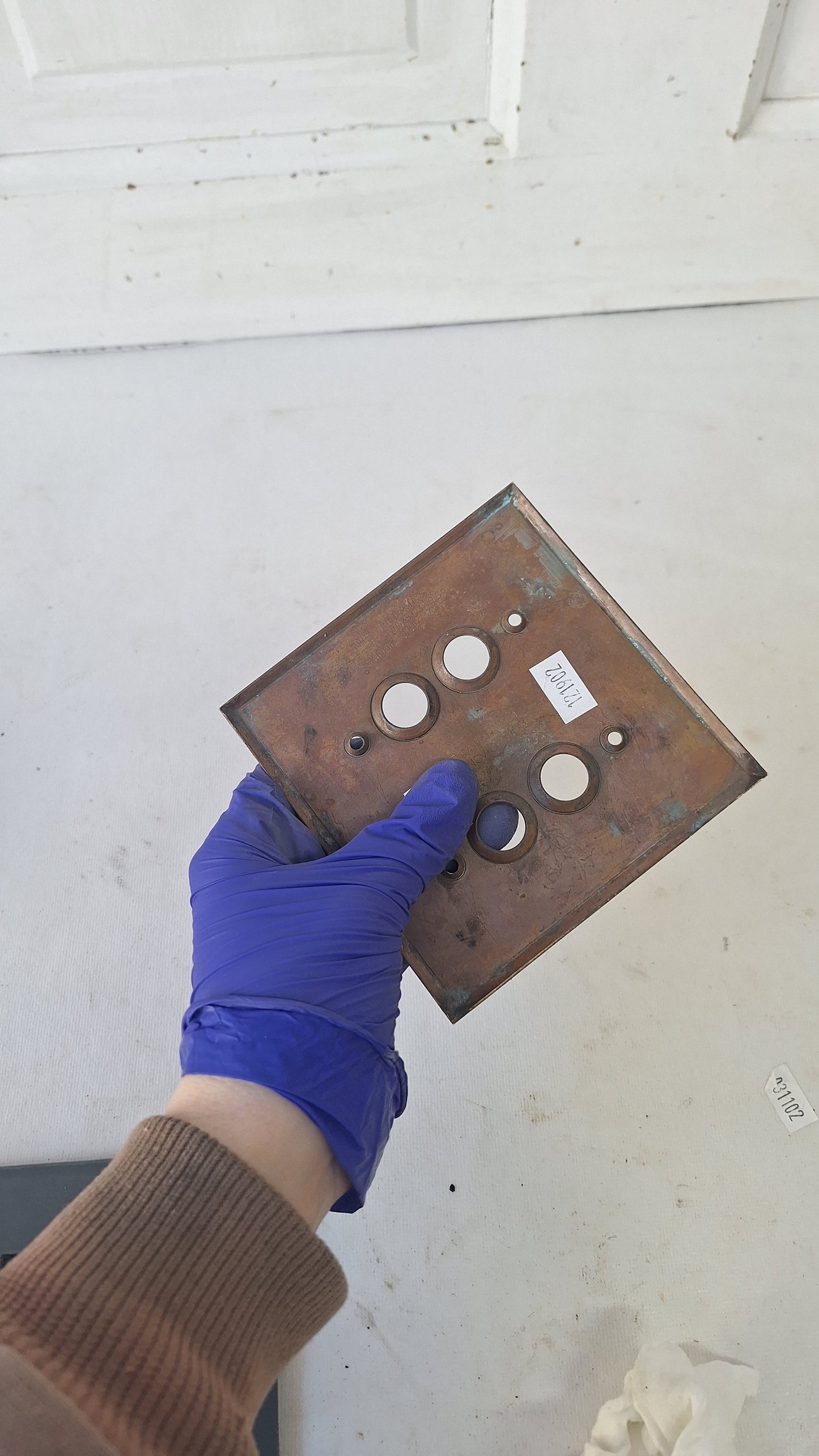 Double Push Button Switch Plate, Brass Light Switchplate