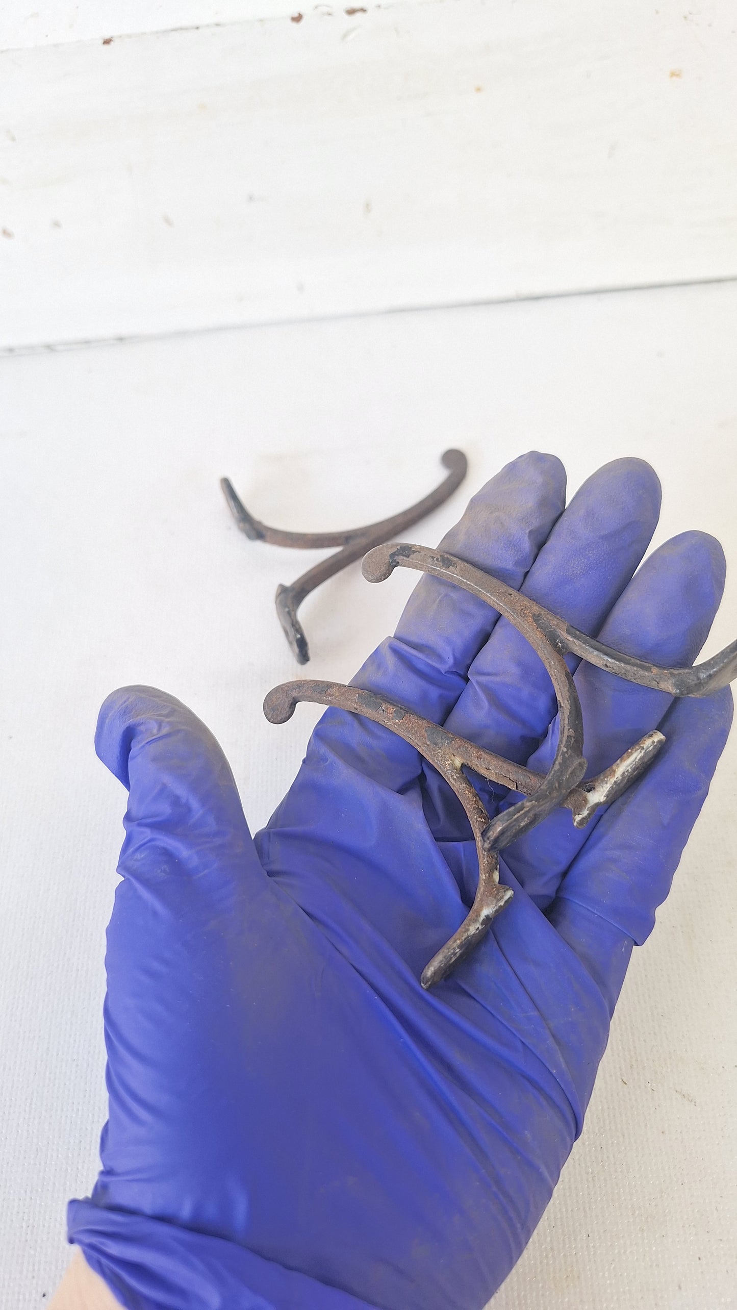 Three Small Antique Hooks, Cast Iron Vintage Hooks