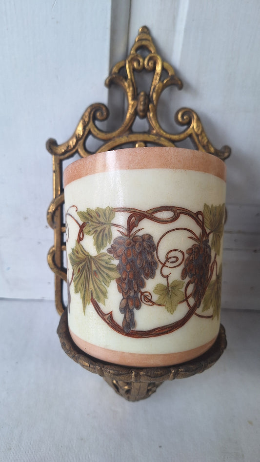 Lightolier Ornate Slip Shade Sconces, Slipshade Grape Design Wall Lights