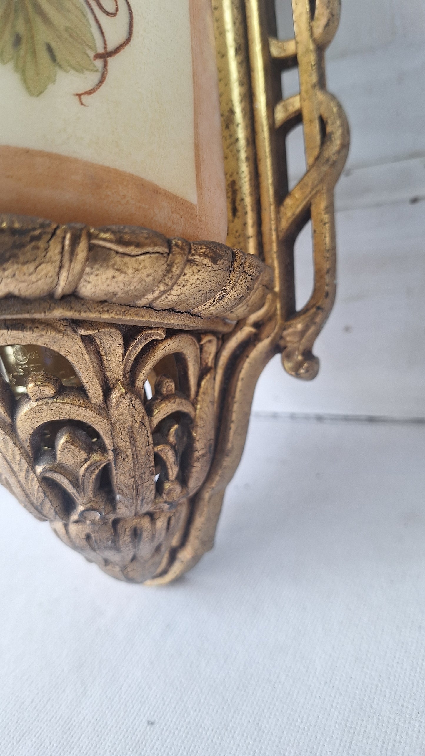 Lightolier Ornate Slip Shade Sconces, Slipshade Grape Design Wall Lights