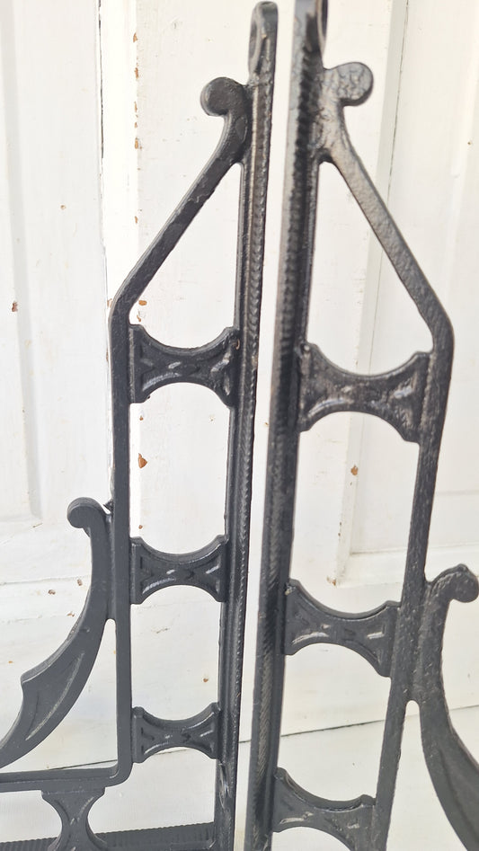 10 x 12 Large Iron Shelf Brackets, Antique Victorian Shelf Supports
