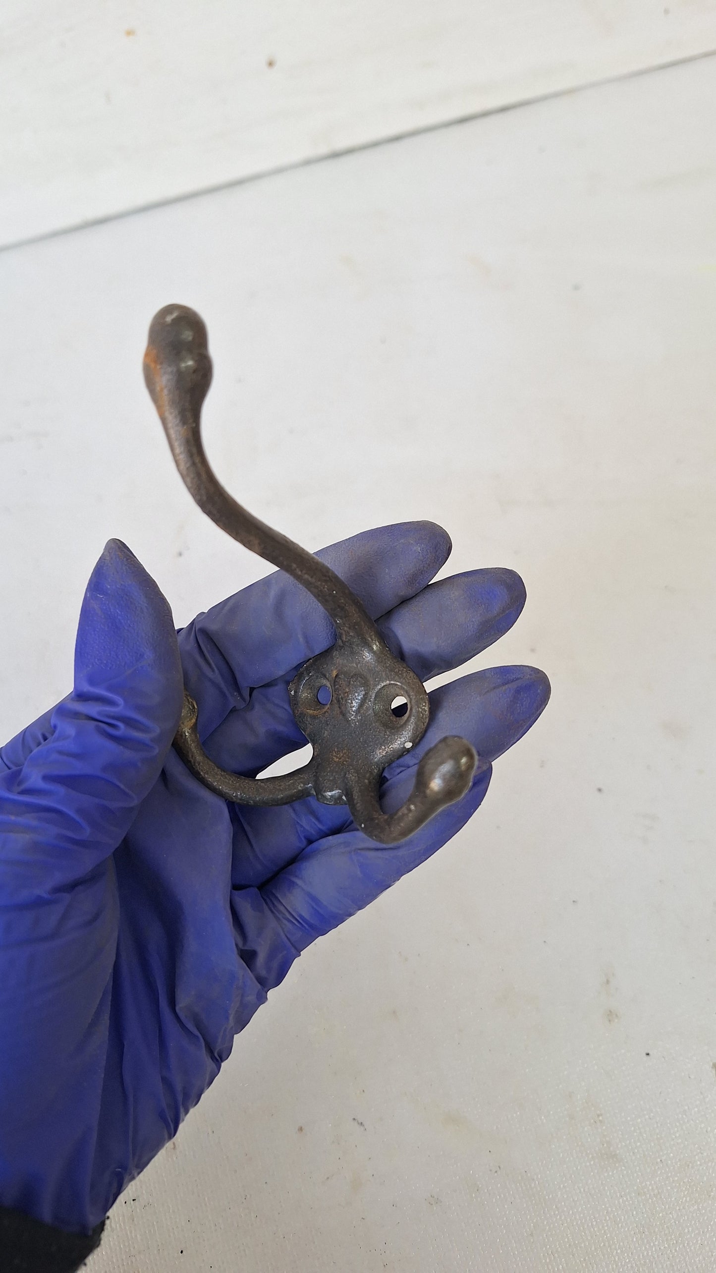 Antique Cast Iron Heart & Acorn Hooks - Set of 3