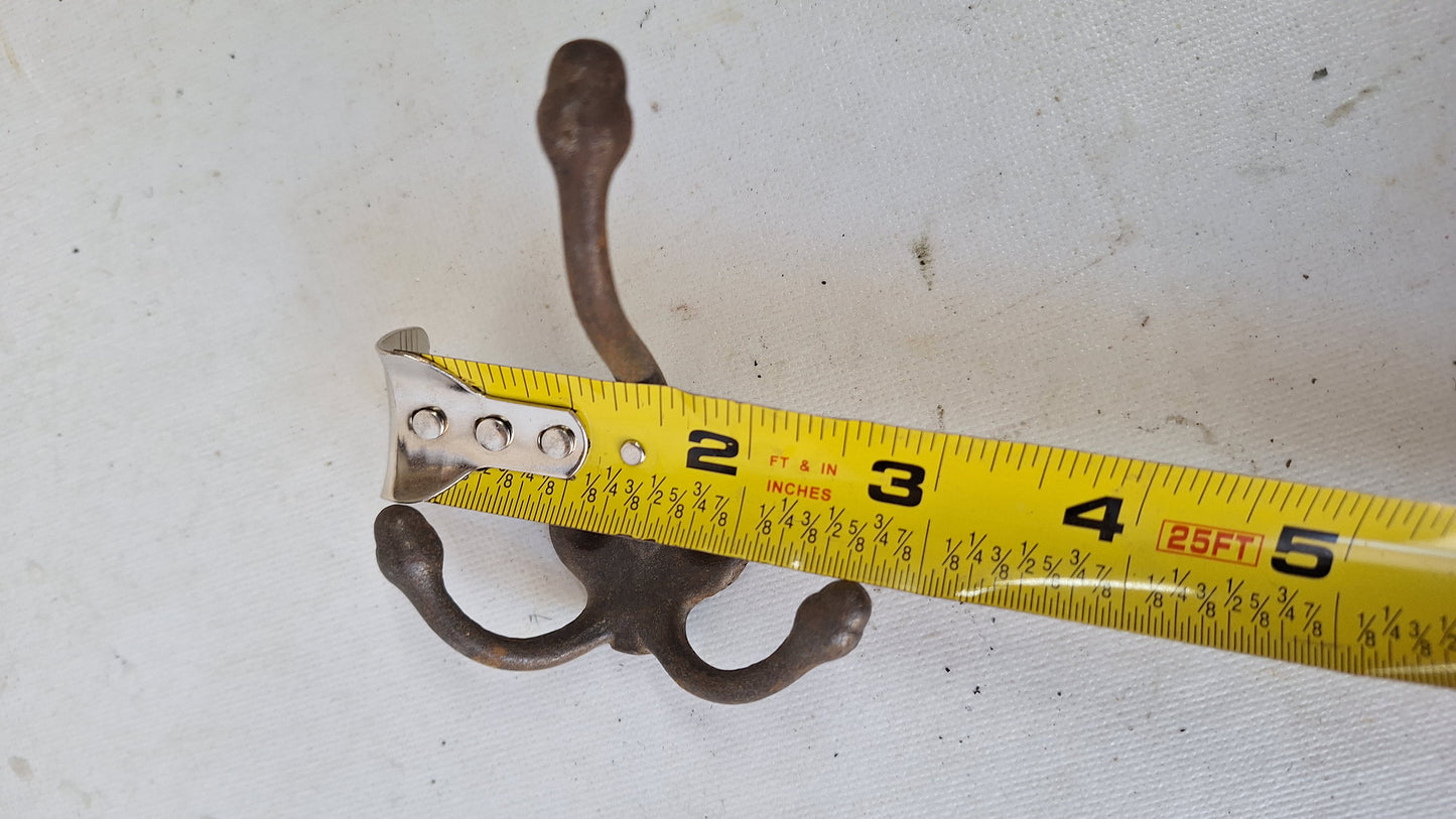 Antique Cast Iron Heart & Acorn Hooks - Set of 3