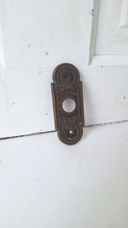 Antique Bronze Doorbell Cover, Push Button Door Bell Plate