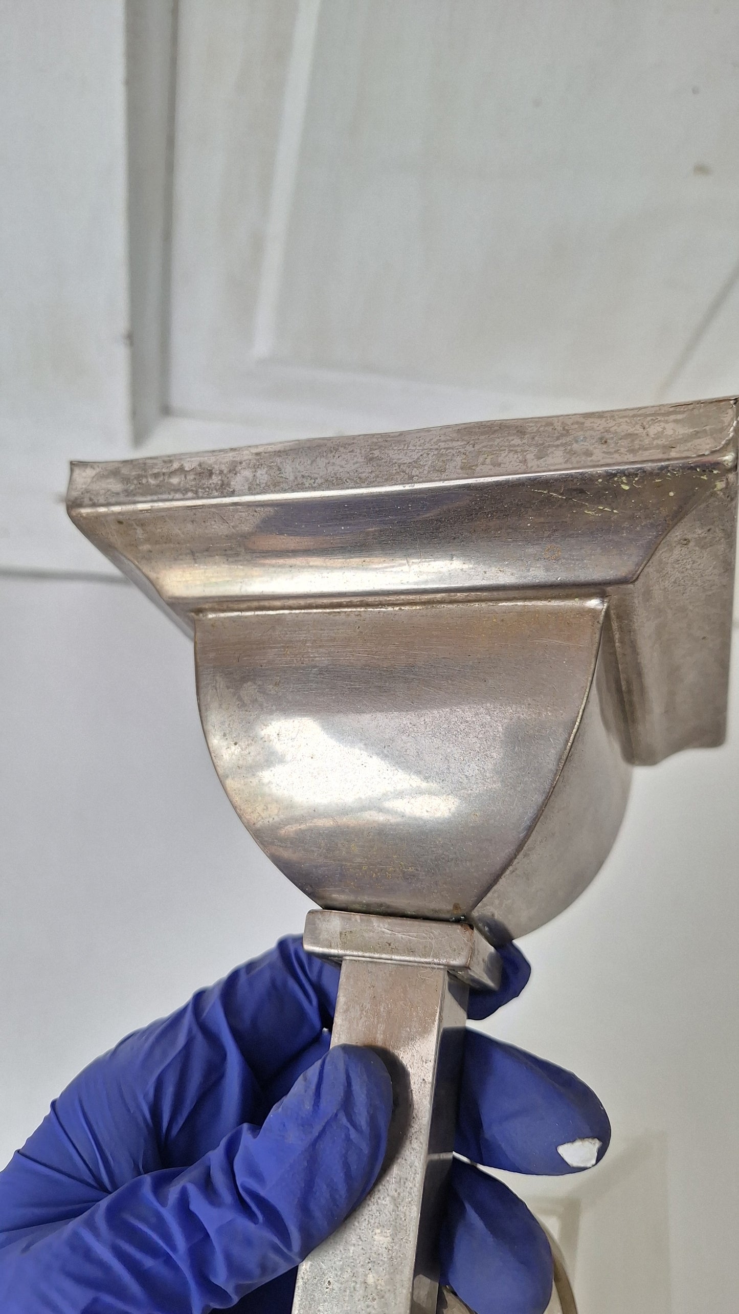 Nickel Plated Mission Sconce, Arts and Crafts Square Wall Light