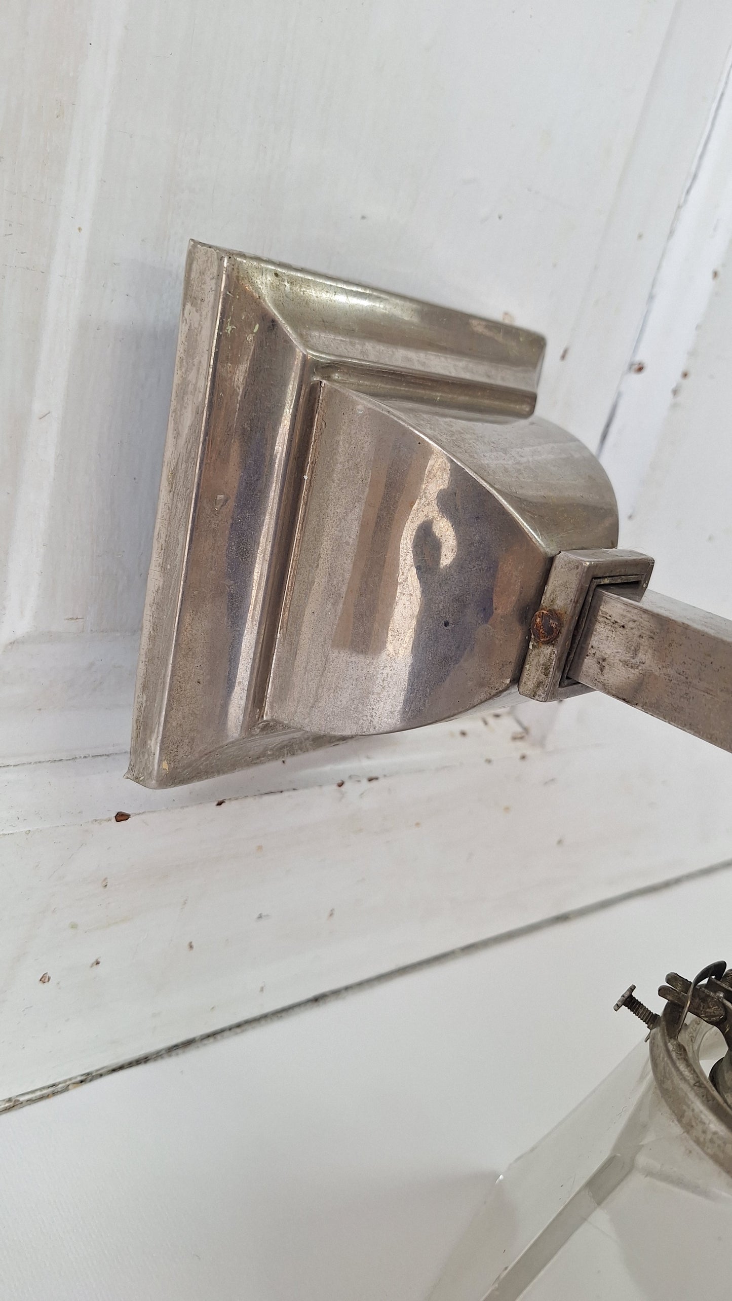Nickel Plated Mission Sconce, Arts and Crafts Square Wall Light