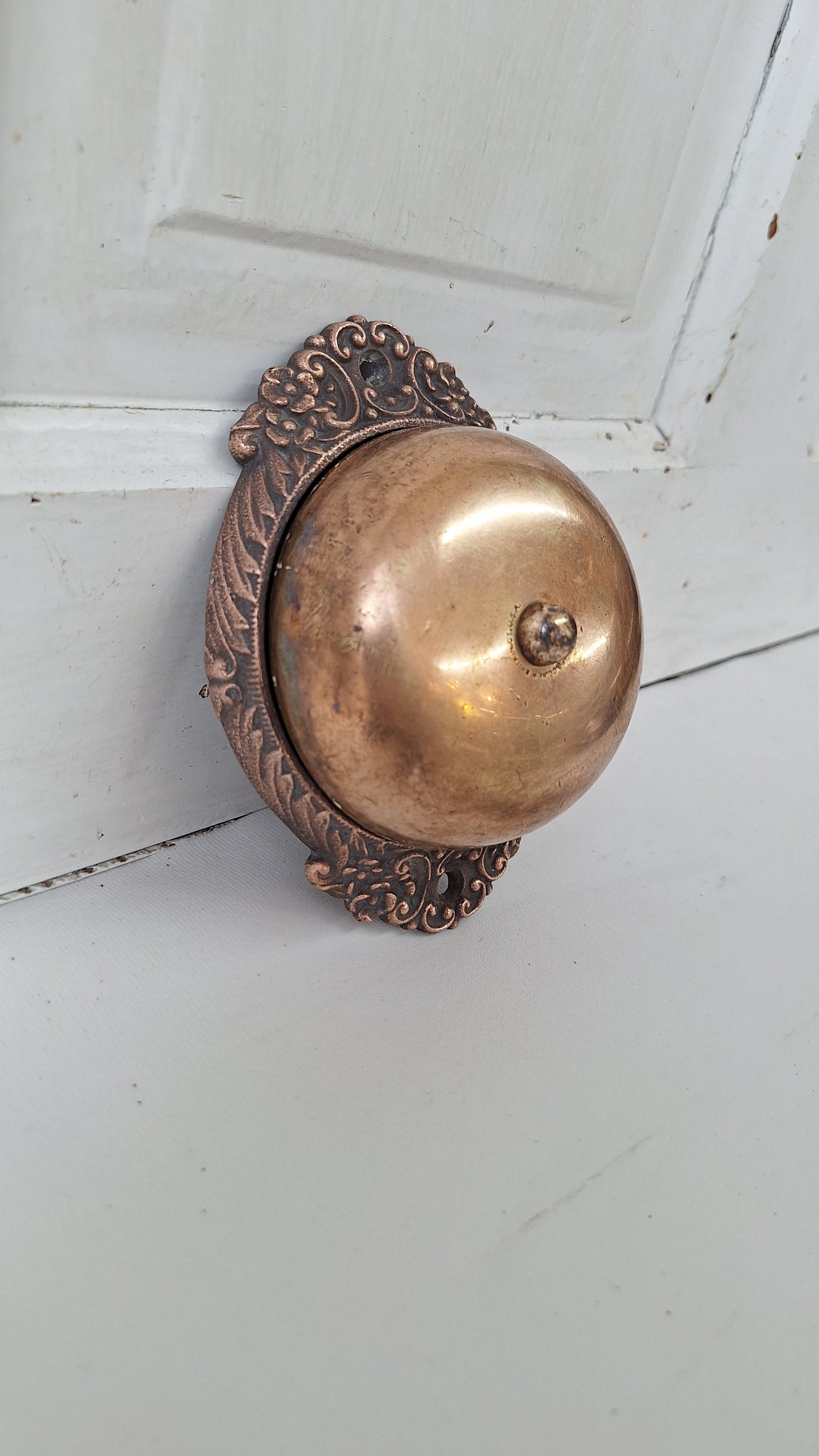 Antique Mechanical Doorbell, Twist Handle Style Door Bell Ringer
