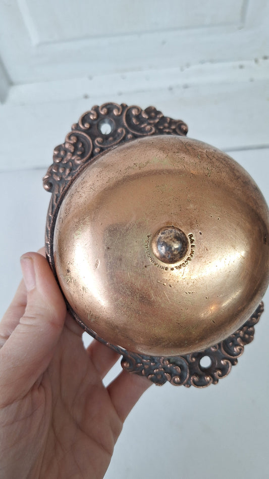 Antique Mechanical Doorbell, Twist Handle Style Door Bell Ringer