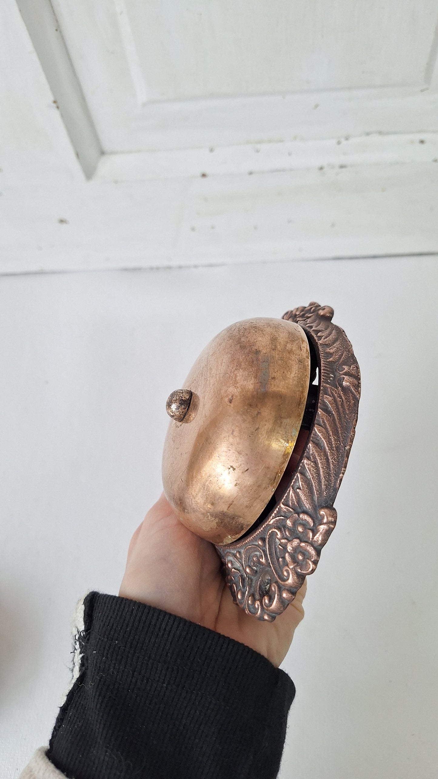 Antique Mechanical Doorbell, Twist Handle Style Door Bell Ringer