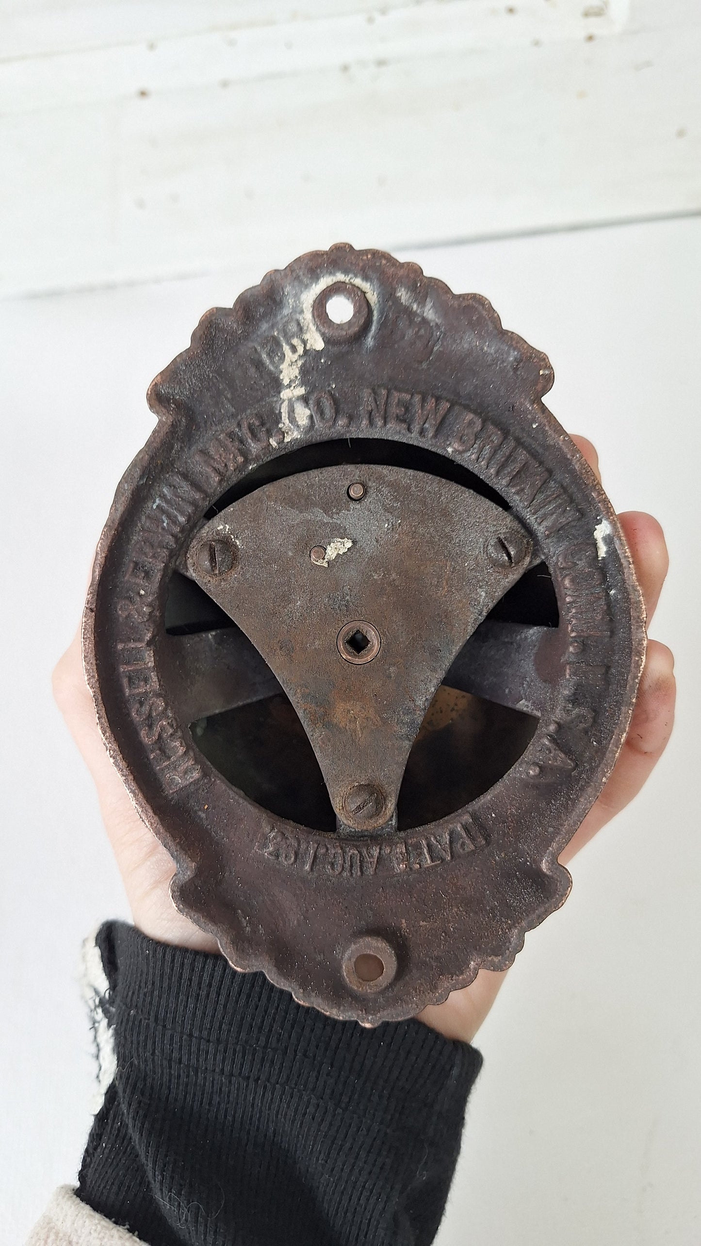 Antique Mechanical Doorbell, Twist Handle Style Door Bell Ringer