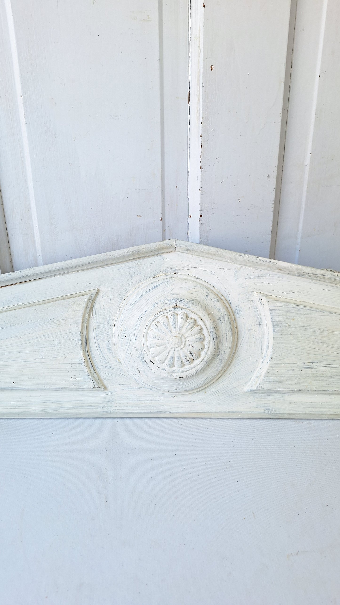 Ornate Door Pediment, Antique Carved Wood Doorway Header