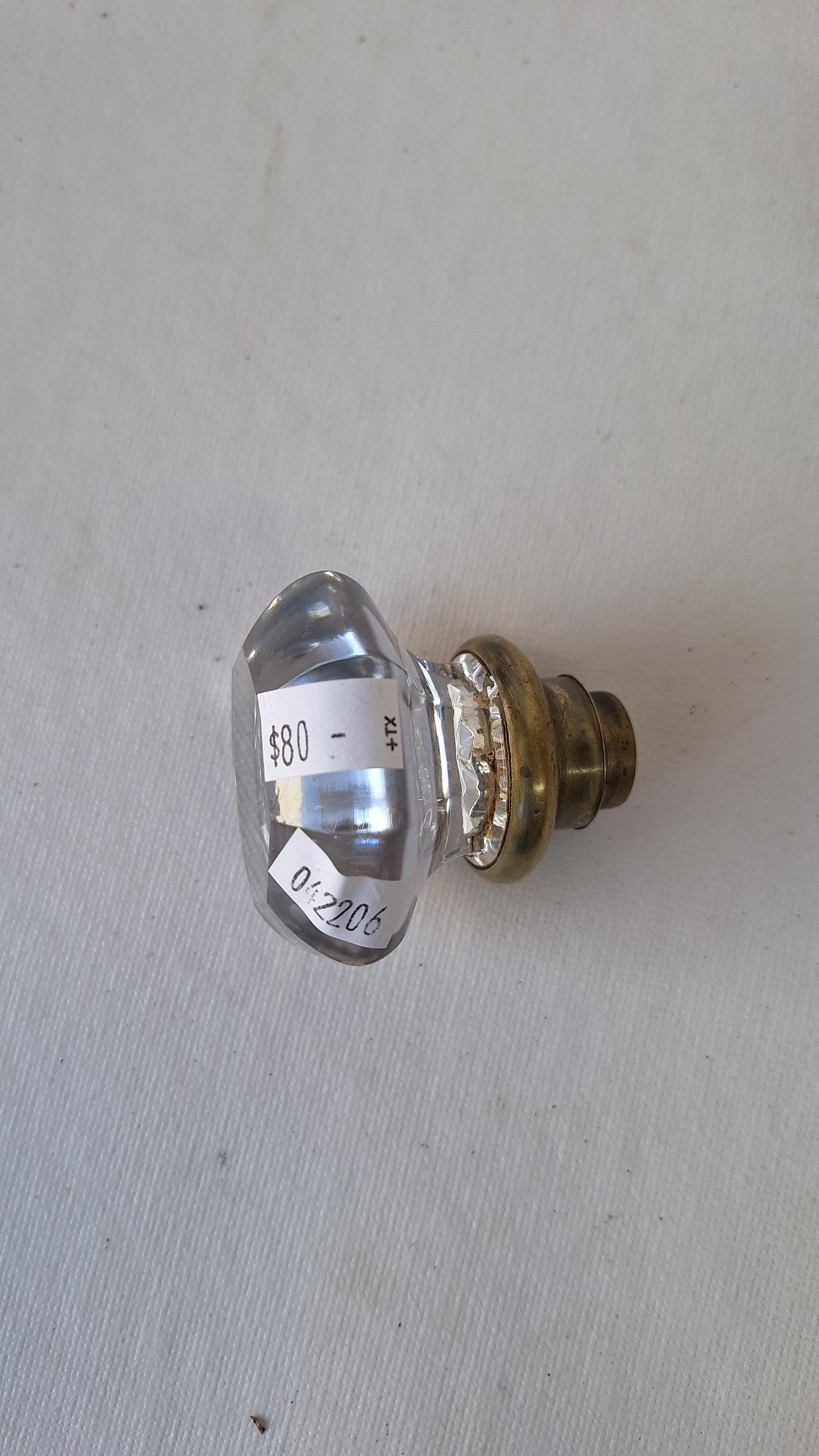 Antique 8 Point Glass Doorknobs, Vintage Crystal Door Knobs