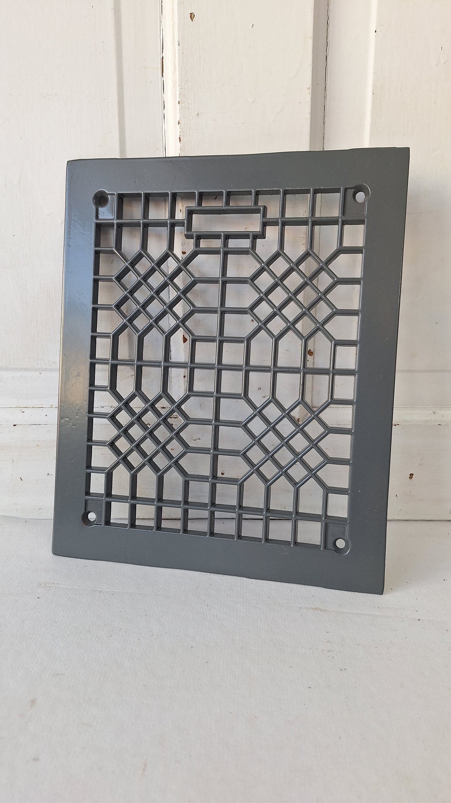 12 x 10 Lattice Cast Iron Floor Grate, Register Vent Cover