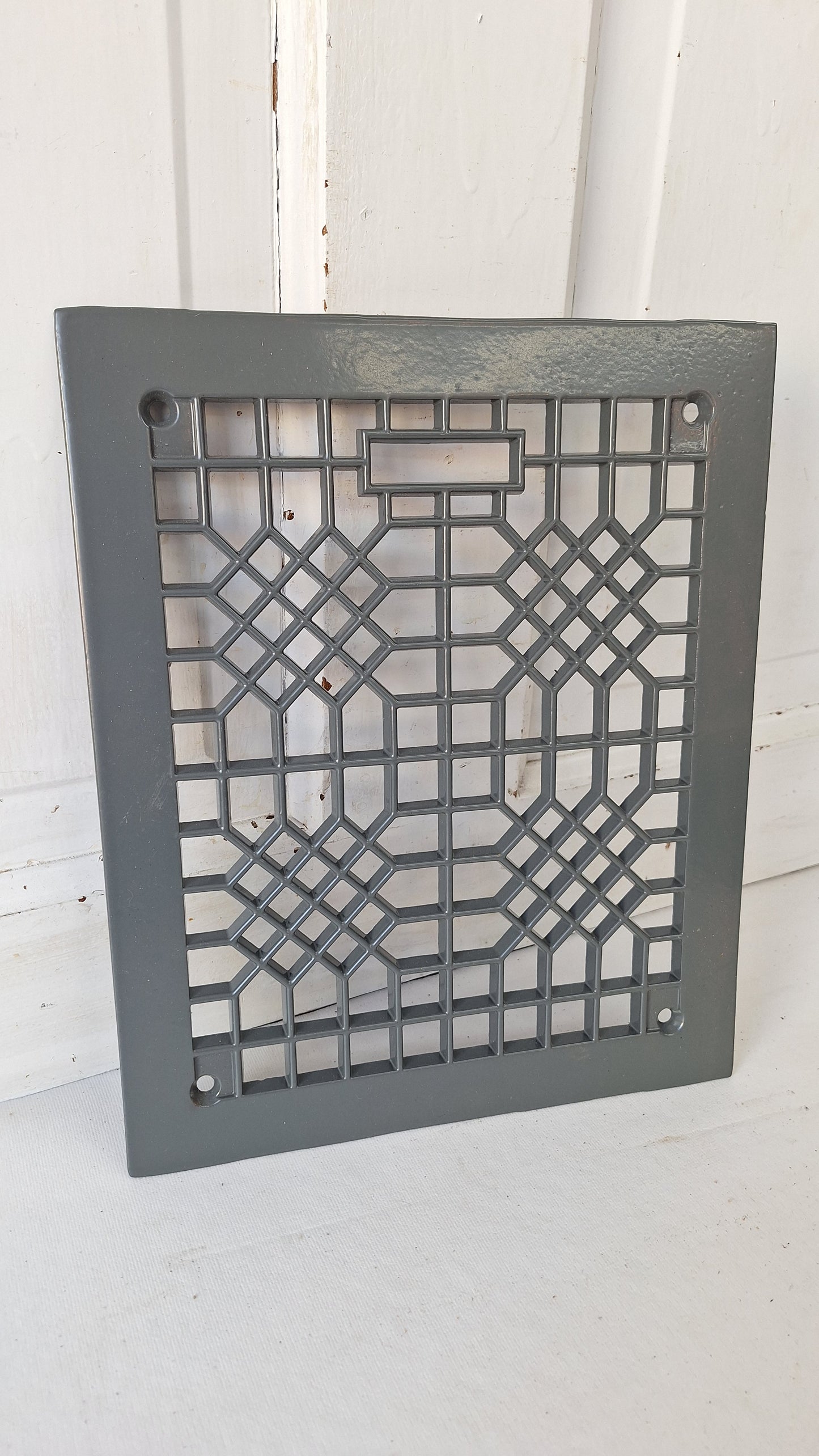 12 x 10 Lattice Cast Iron Floor Grate, Register Vent Cover