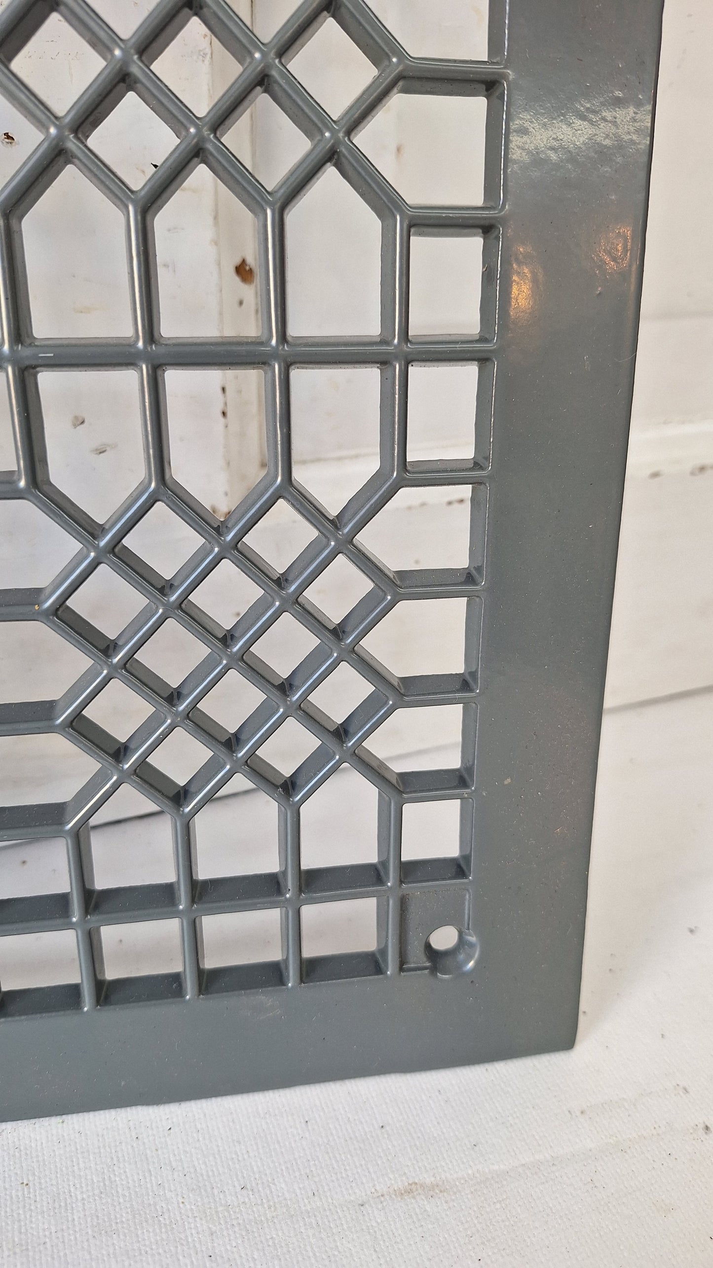 12 x 10 Lattice Cast Iron Floor Grate, Register Vent Cover