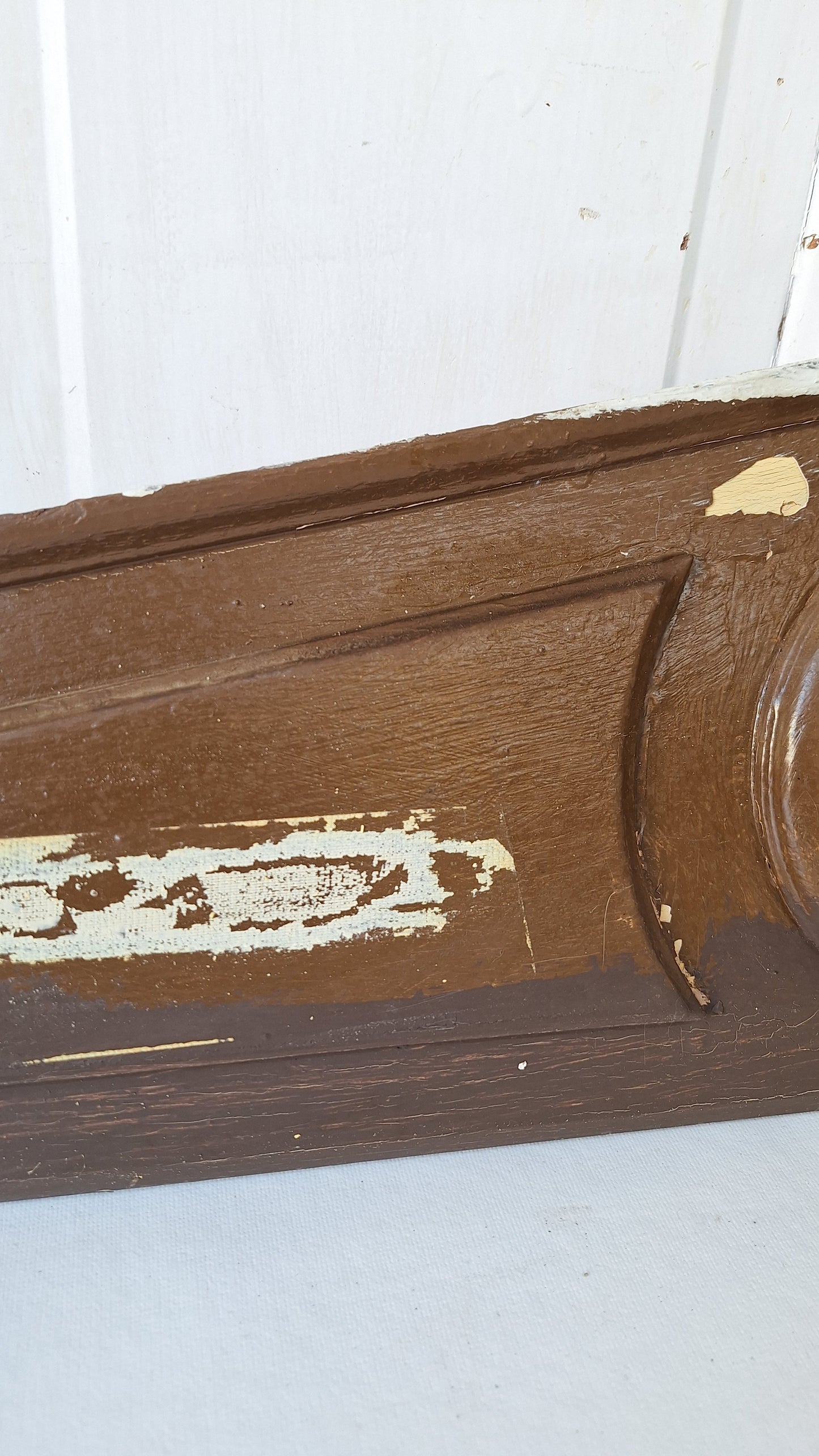 Antique Door Pediment, Carved Wood Doorway Header