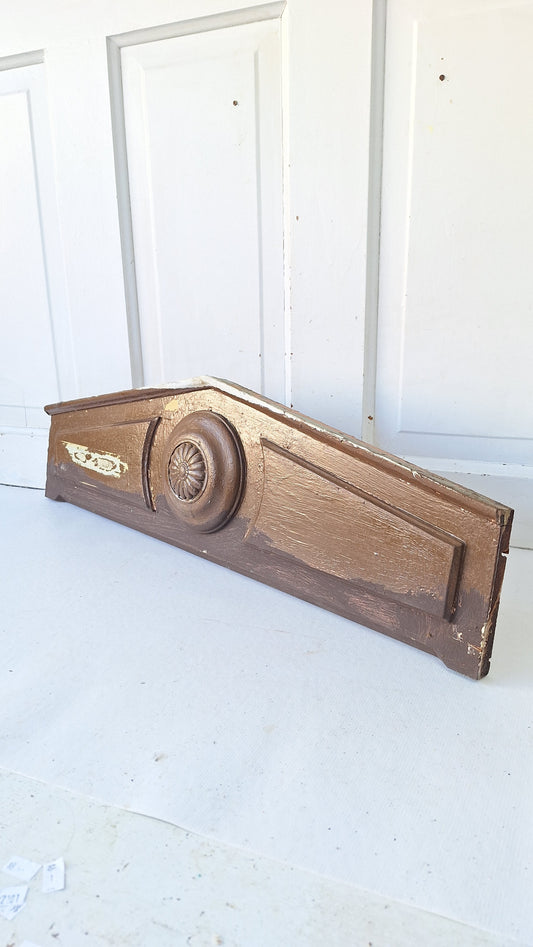 Antique Door Pediment, Carved Wood Doorway Header