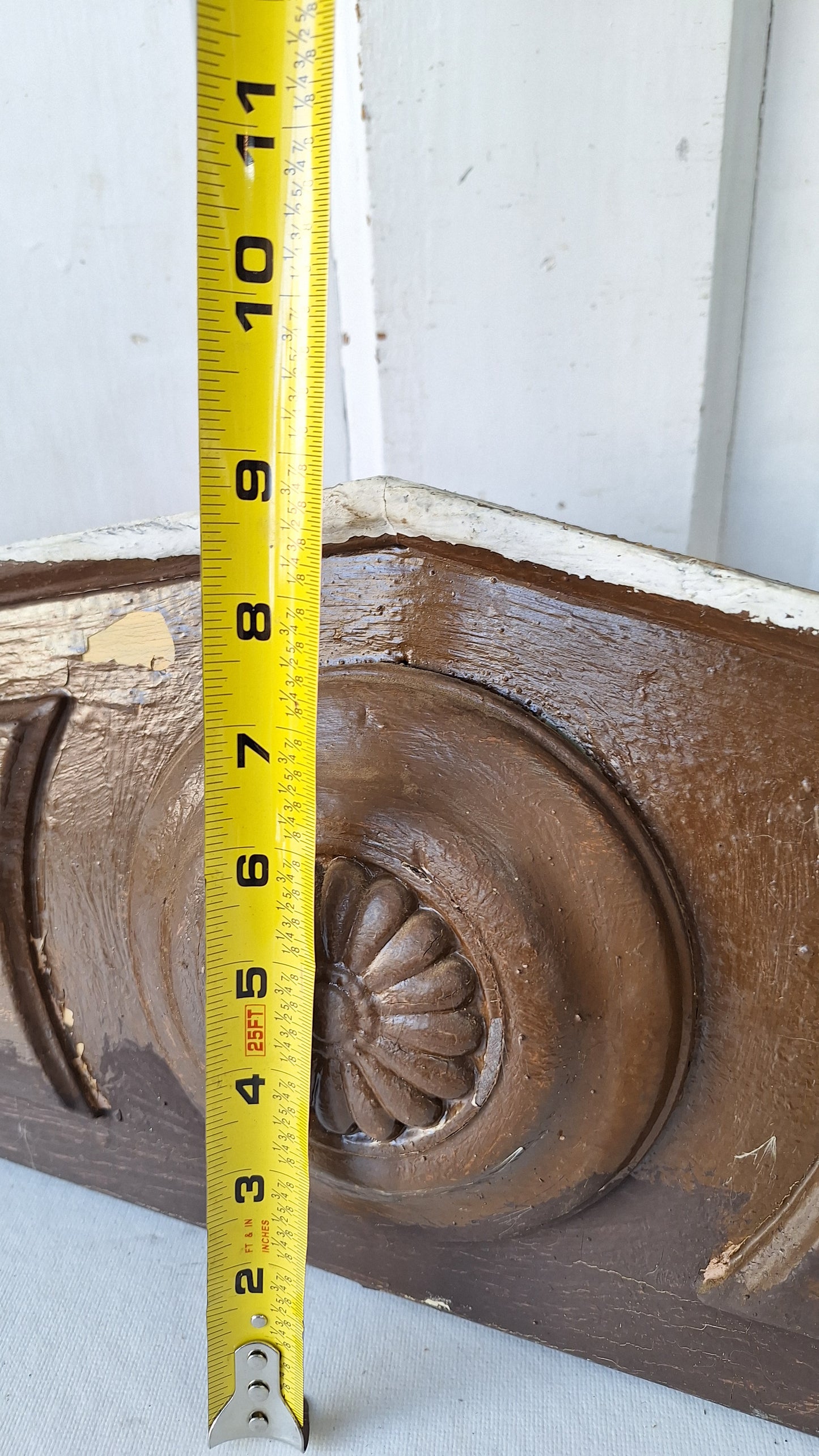 Antique Door Pediment, Carved Wood Doorway Header