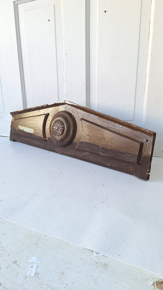 Antique Door Pediment, Carved Wood Doorway Header