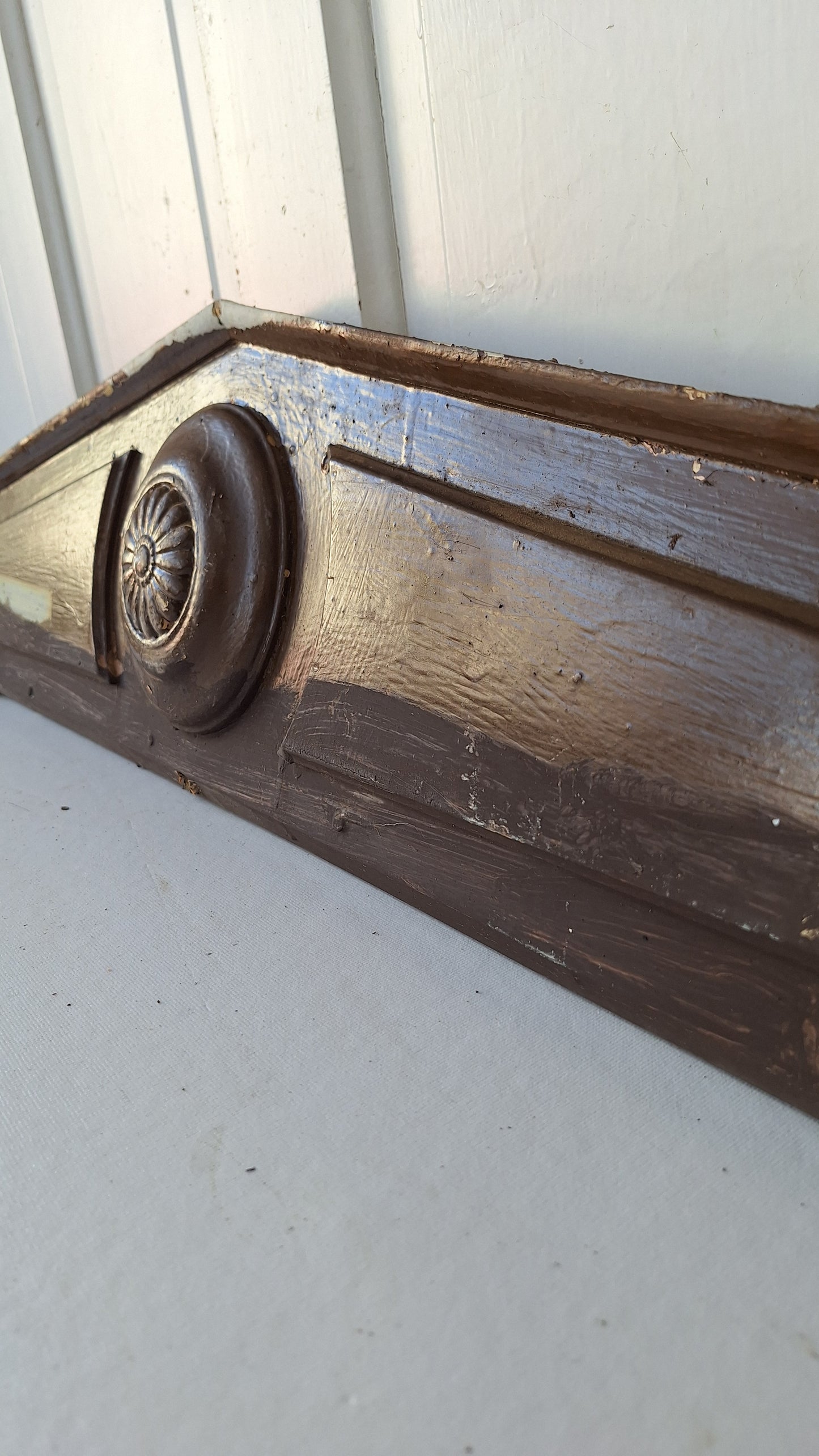 Antique Door Pediment, Carved Wood Doorway Header