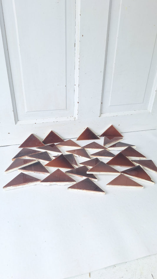 28 Antique Red Fireplace Tiles, Victorian Hearth Border Accent Tiles