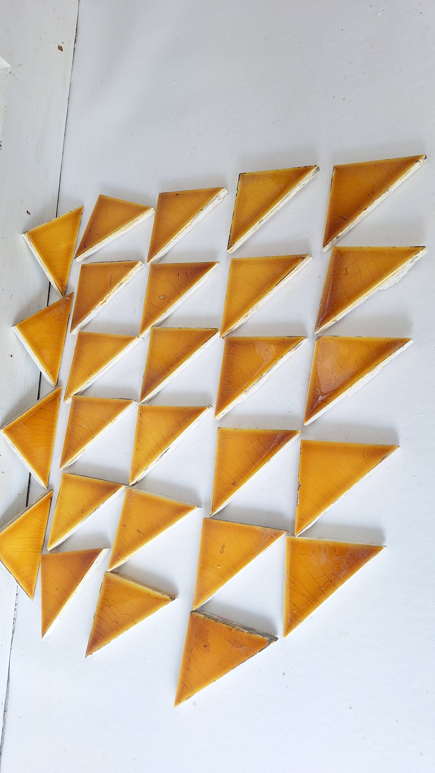 24 Antique Yellow Fireplace Tiles, Victorian Hearth Border Accent Tiles
