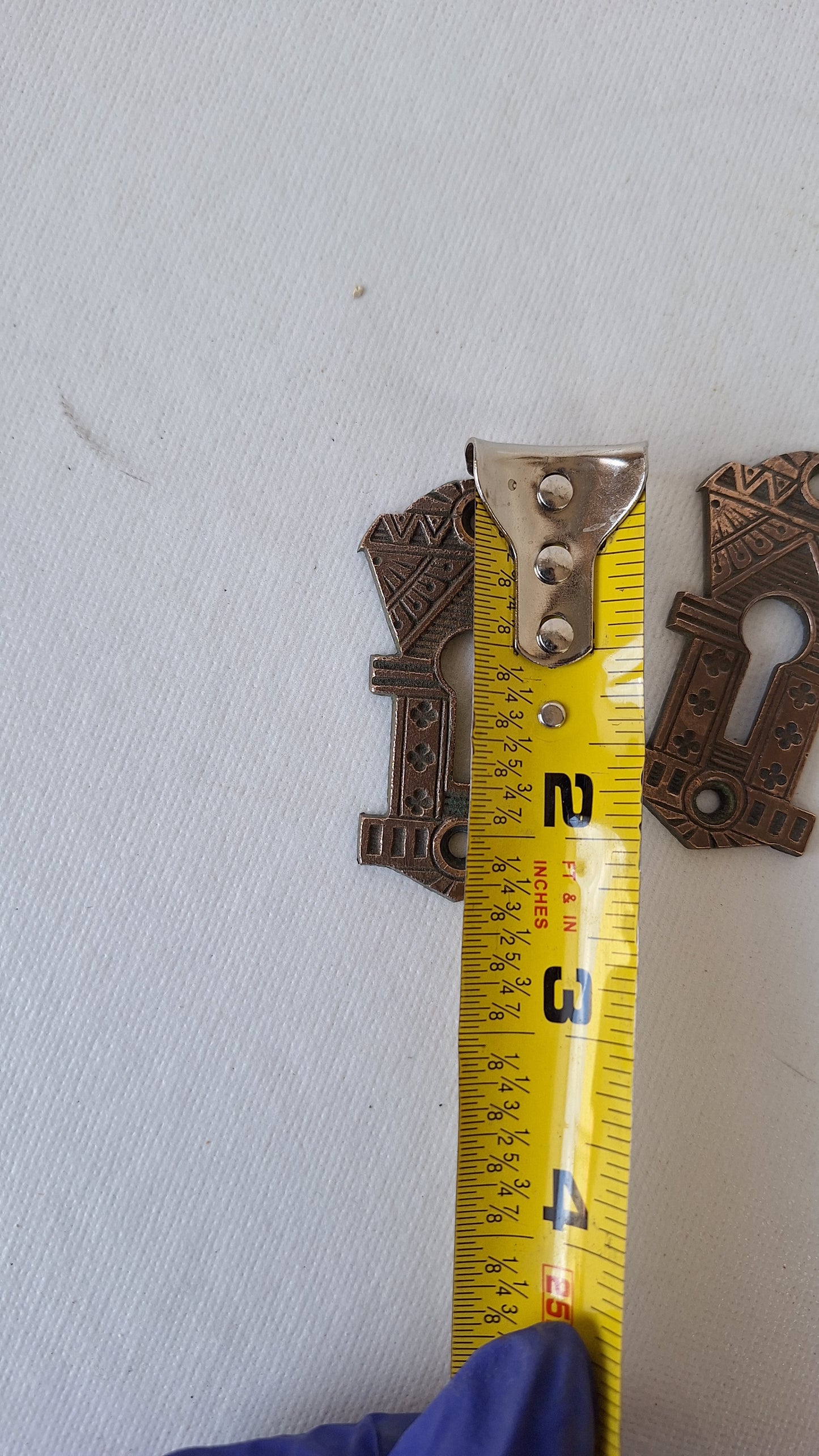 Antique Victorian Keyhole Escutcheons, Key Hole Plates