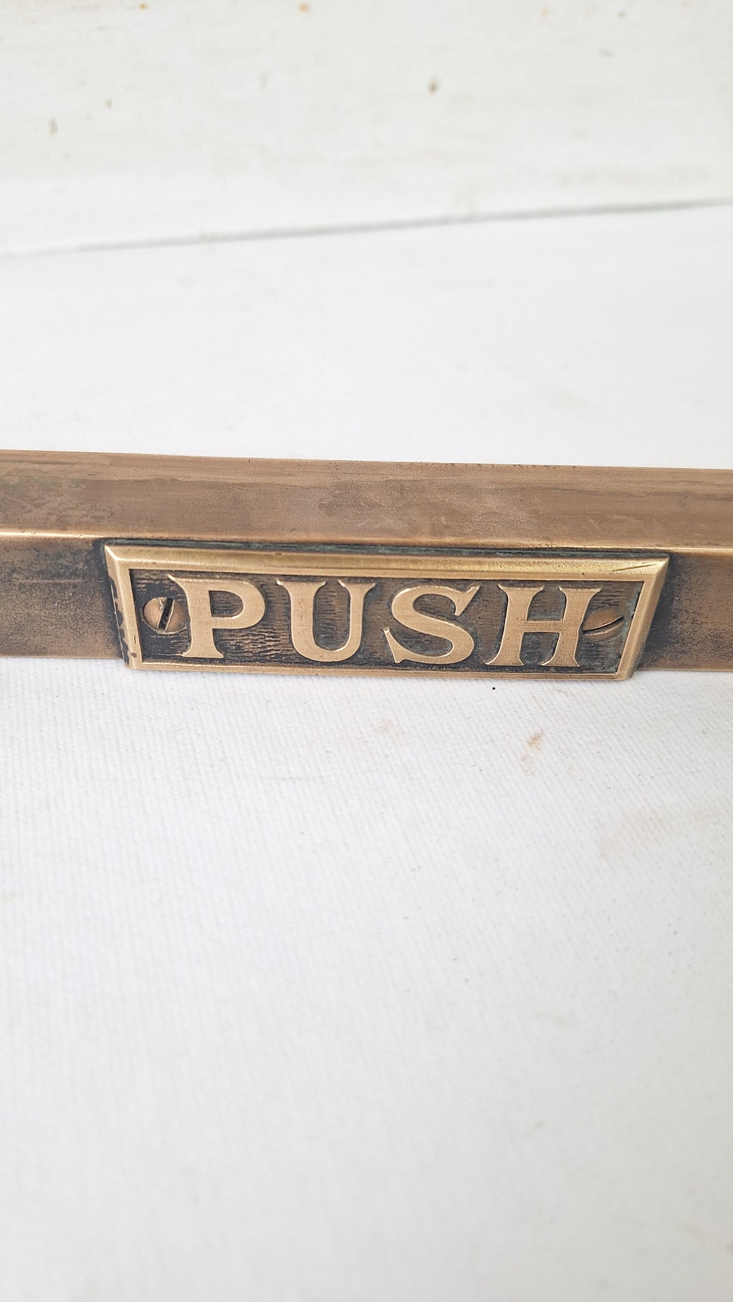 PUSH Commercial Door Pull, Antique Bronze Push Bar