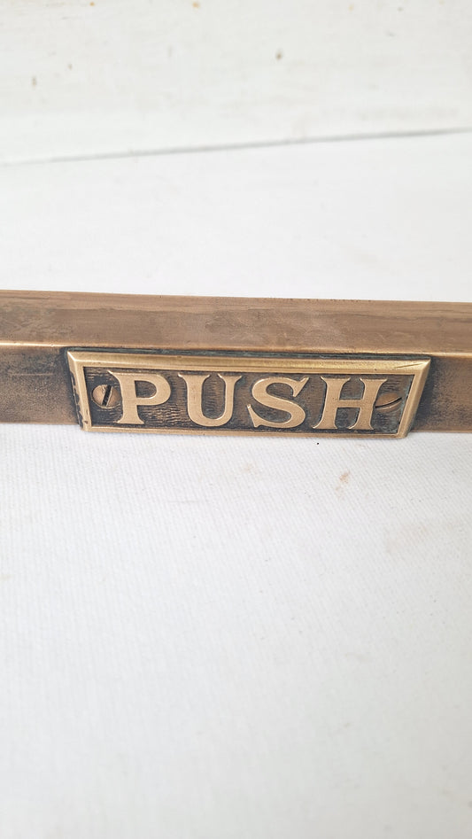 PUSH Commercial Door Pull, Antique Bronze Push Bar