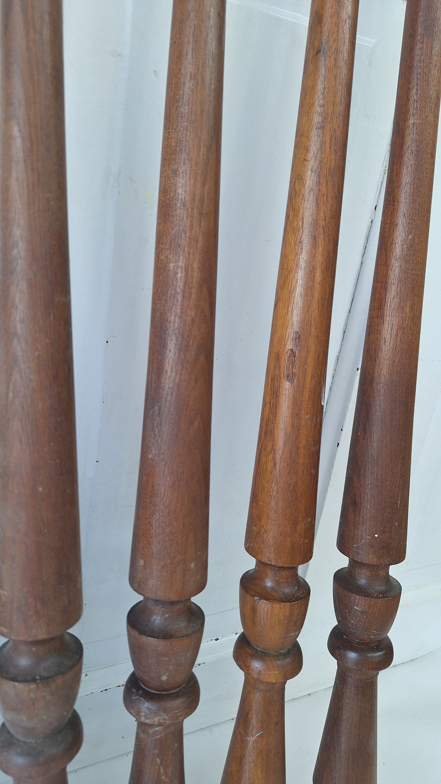 8 Antique Staircase Spindles, Wooden Stair Rail Balusters