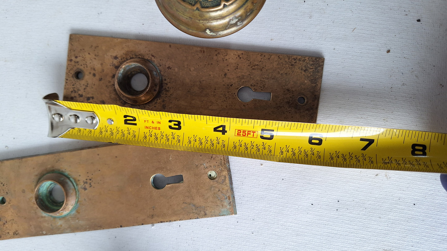 Century Bronze Doorknob Set: Embossed Victorian Hardware