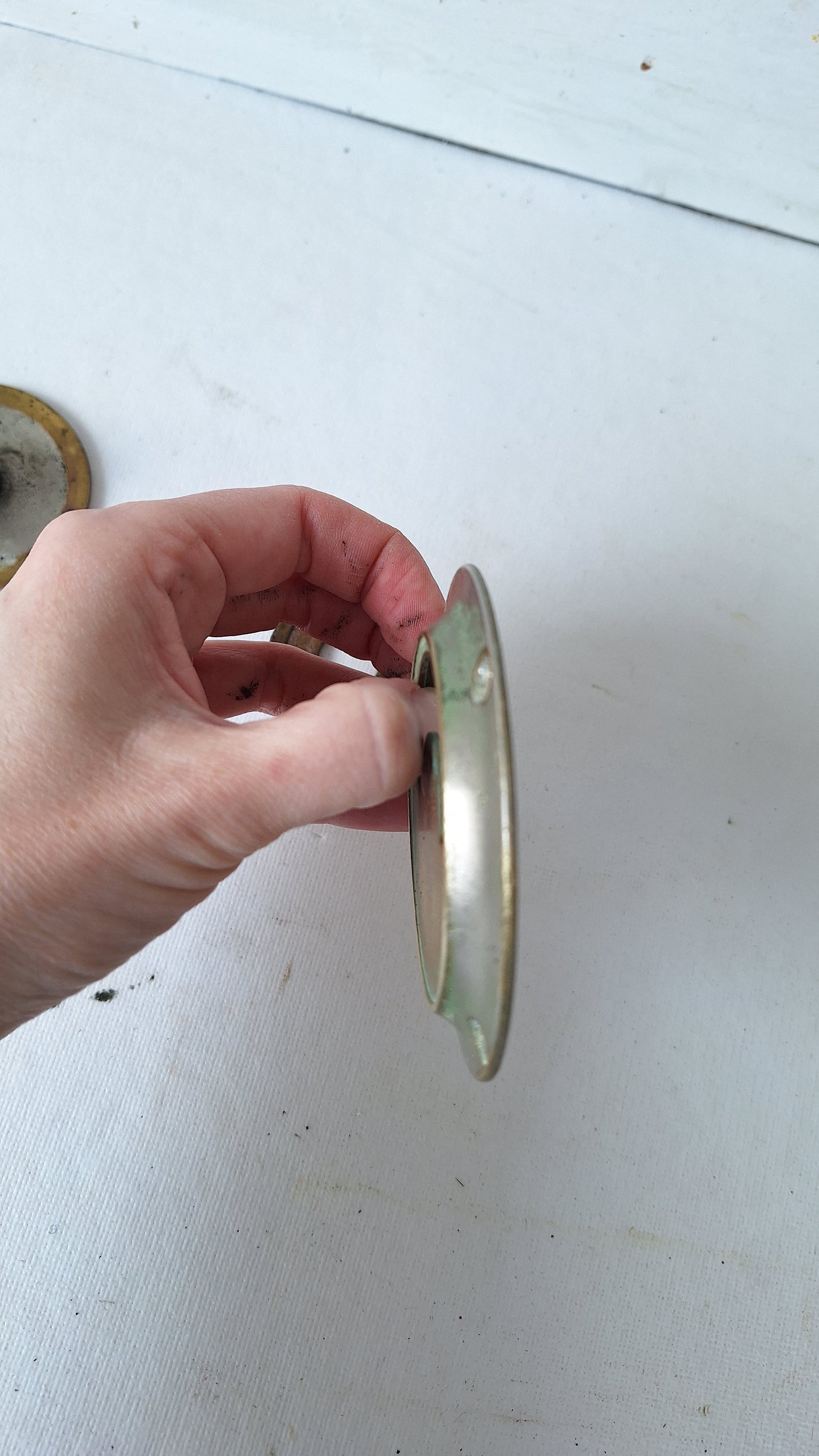 Vintage Occupied Bathroom Door Indicator Lock, Early 1900s Privacy Lock